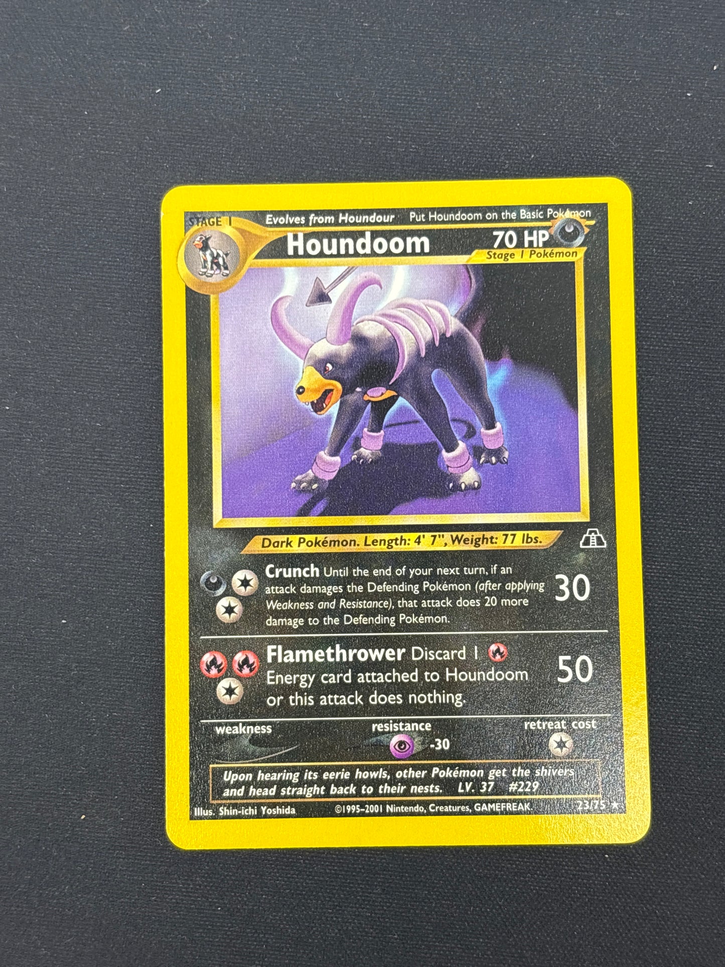 Auction Lot 41: Houndoom Pokemon Neo Discovery Card Conditions Vary