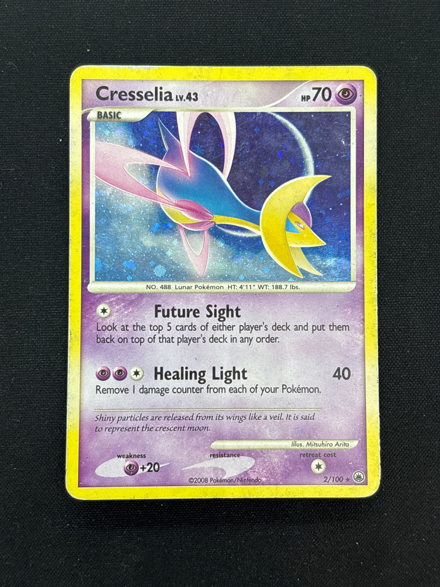 Auction Lot 242: Cresselia Holo Pokemon Card Conditions Vary
