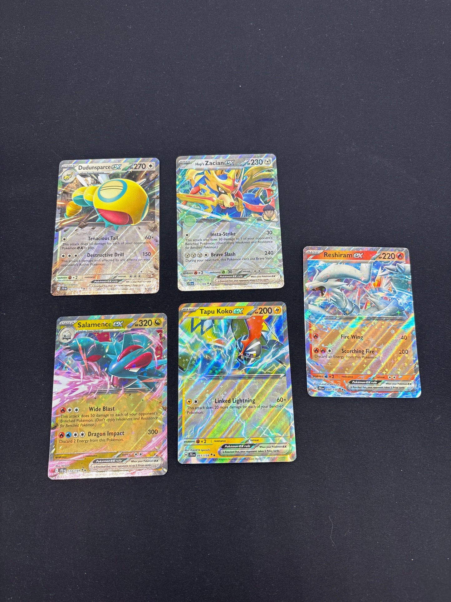 Auction Lot 133: Pokemon Cards Assorted Lot of 5 EX Journey Together Double Rares Conditions Vary
