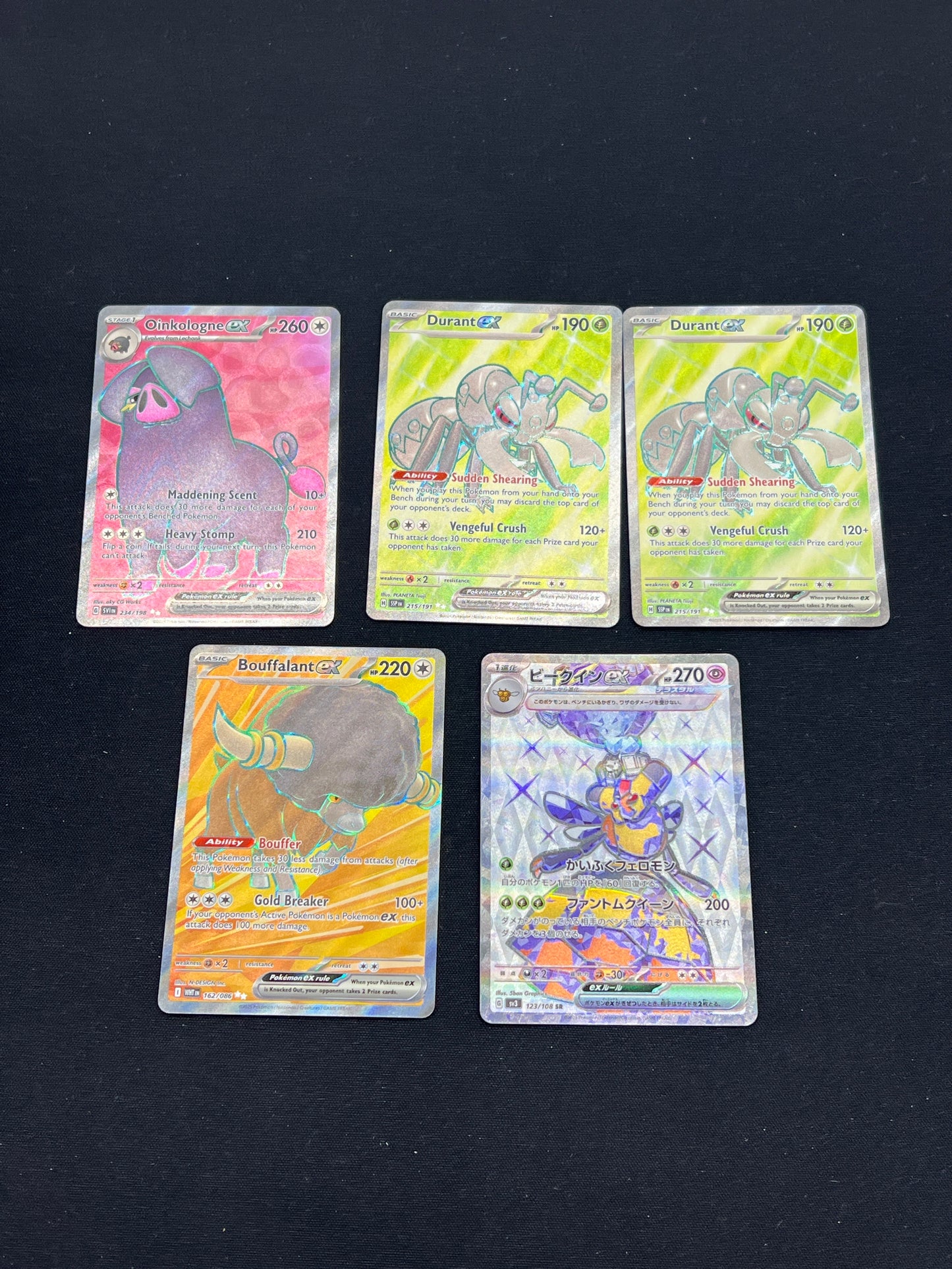 Auction Lot 165: Pokemon Cards SV EX Assorted Full Art Card Lot Conditions Vary