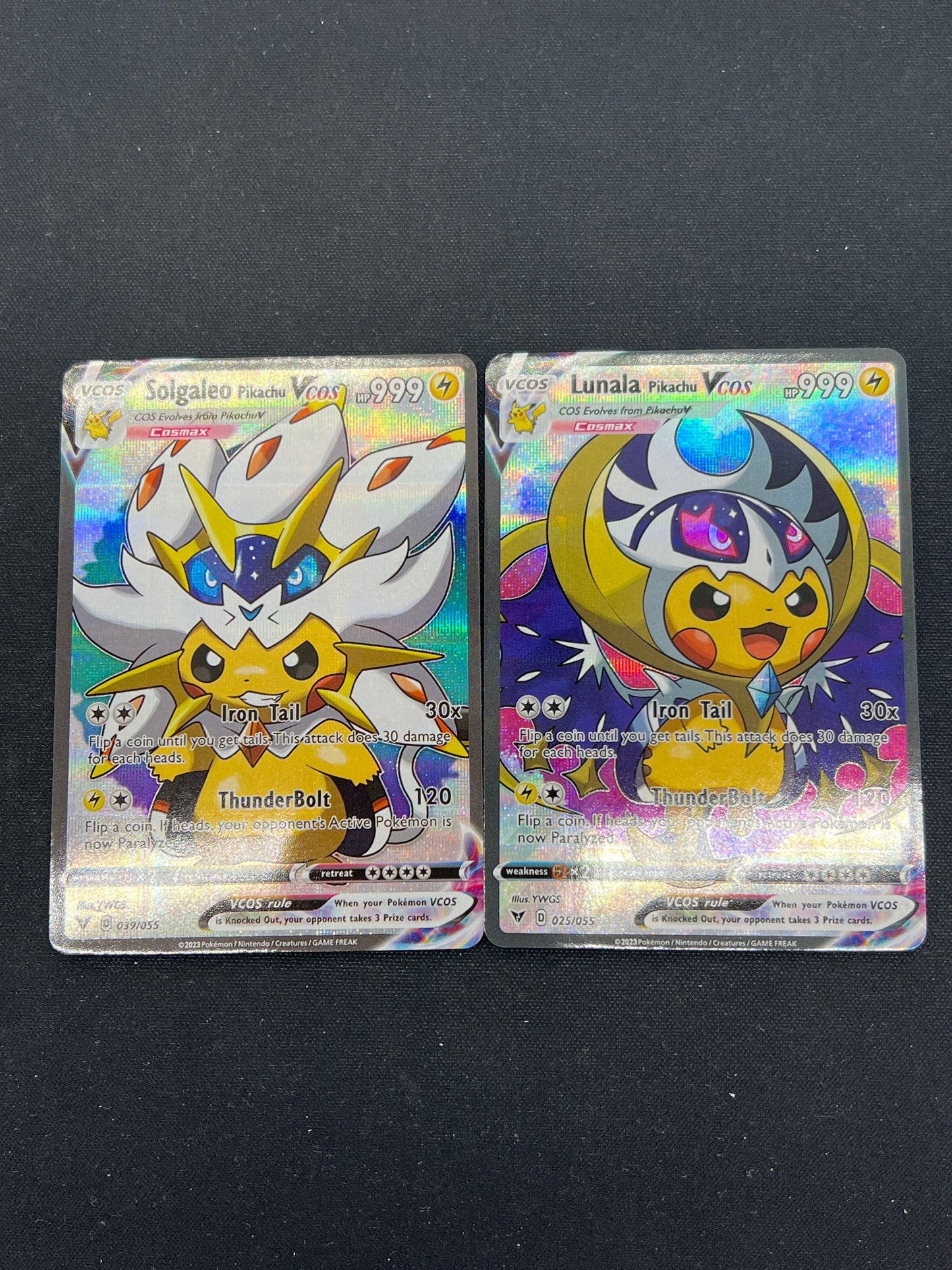 Auction Lot 94: Pokemon Cards CUSTOM Solgaleo & Lunala Conditions Vary