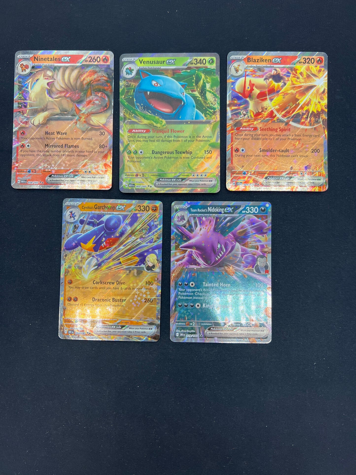 Auction Lot 146: Pokemon Cards Assorted Lot of 5 SV EX Conditions Vary