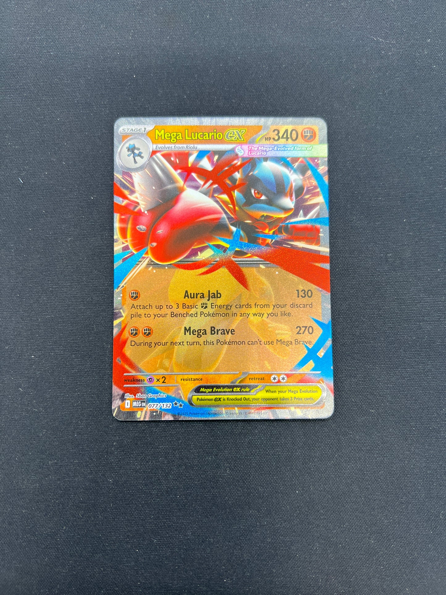 Auction Lot 234: Pokemon Card Mega Lucario EX Mega Evolutions Conditions Vary