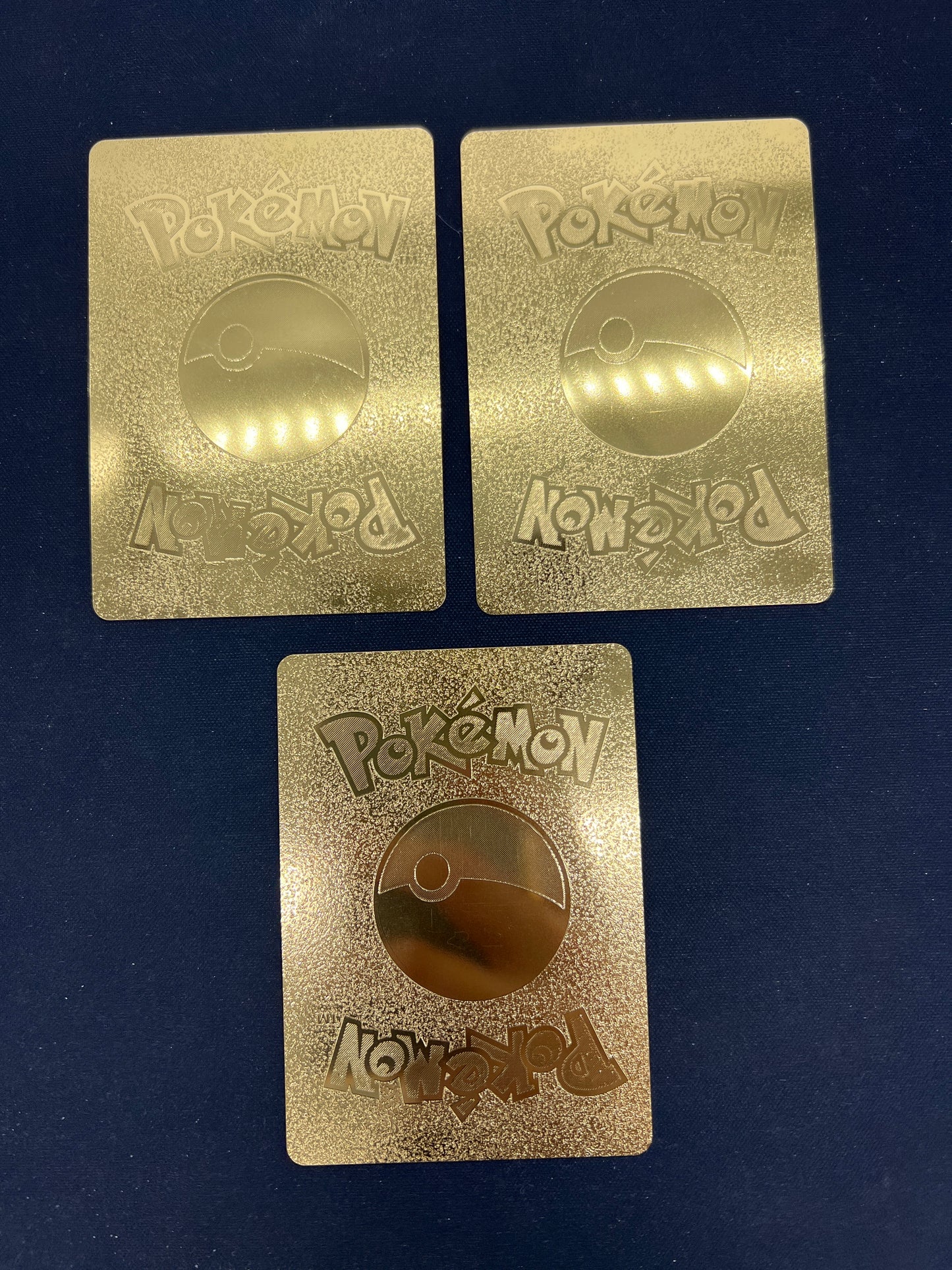 Auction Lot 302: Pokemon Cards CUSTOM Lot of 3 Gold Charizard Conditions Vary