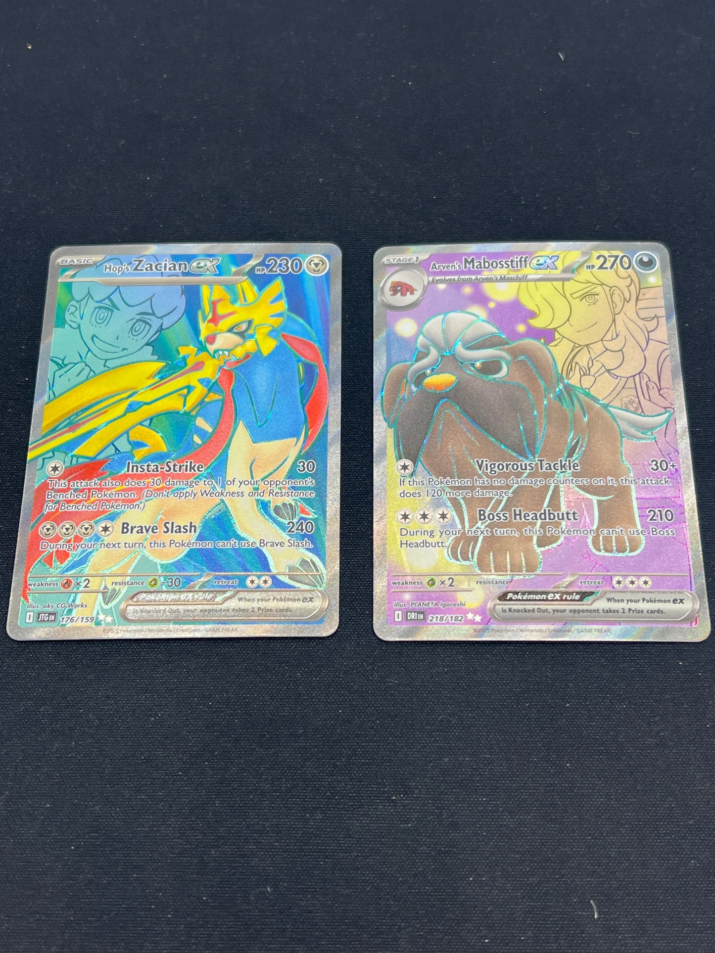 Auction Lot 122: Pokemon Cards Lot of 2 Journey Together EX Full Arts Conditions Vary