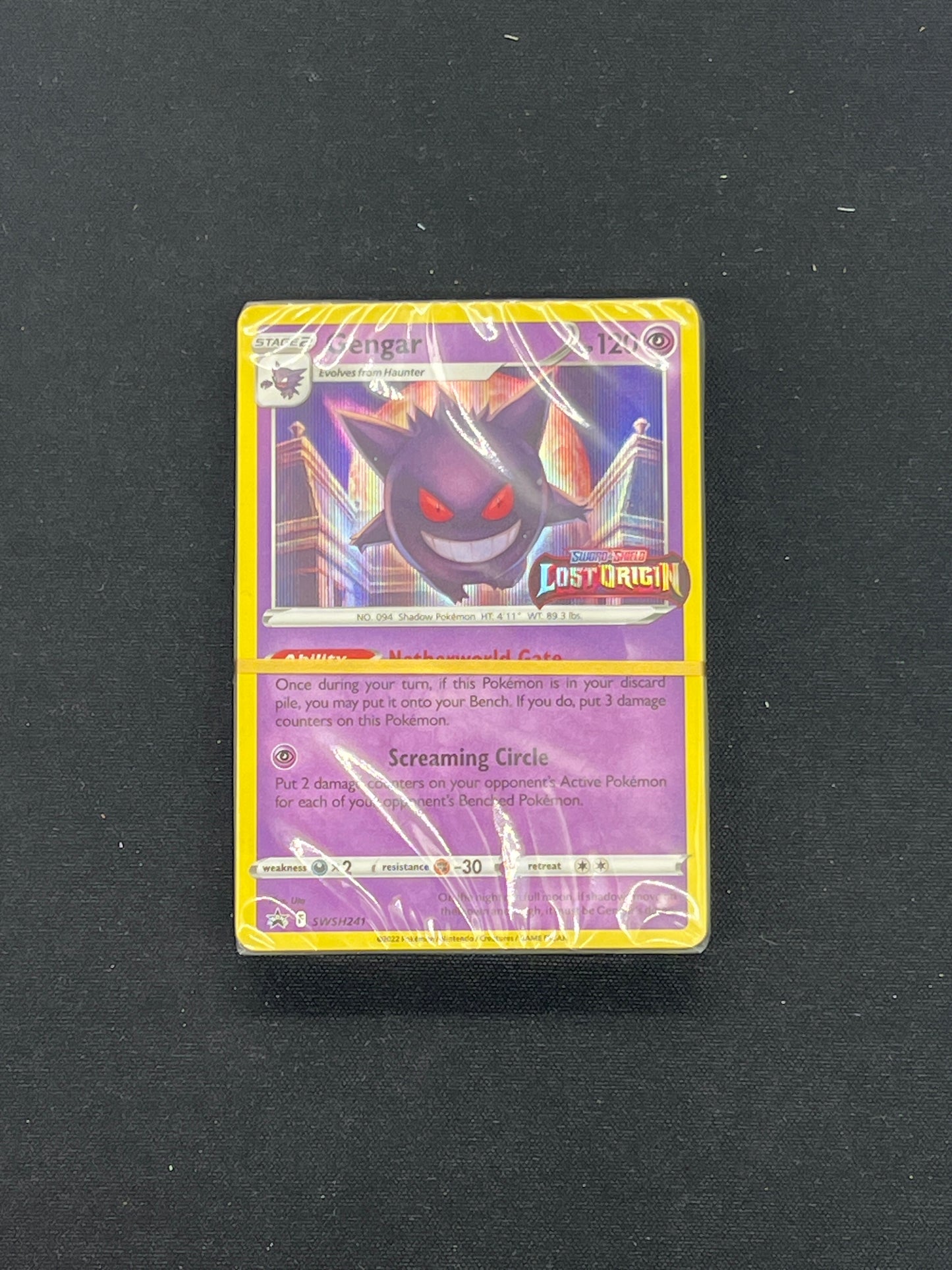 Auction Lot 112: Pokemon Lost Origin Gengar Stamped Build and Battle Deck Sealed