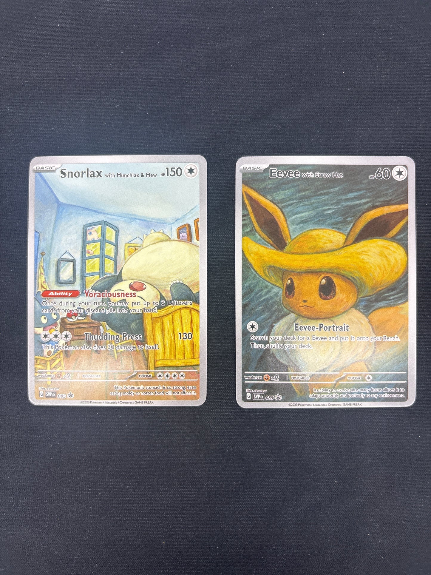 Auction Lot 141: Pokemon Cards (CUSTOM) Snorlax Eevee Conditions Vary