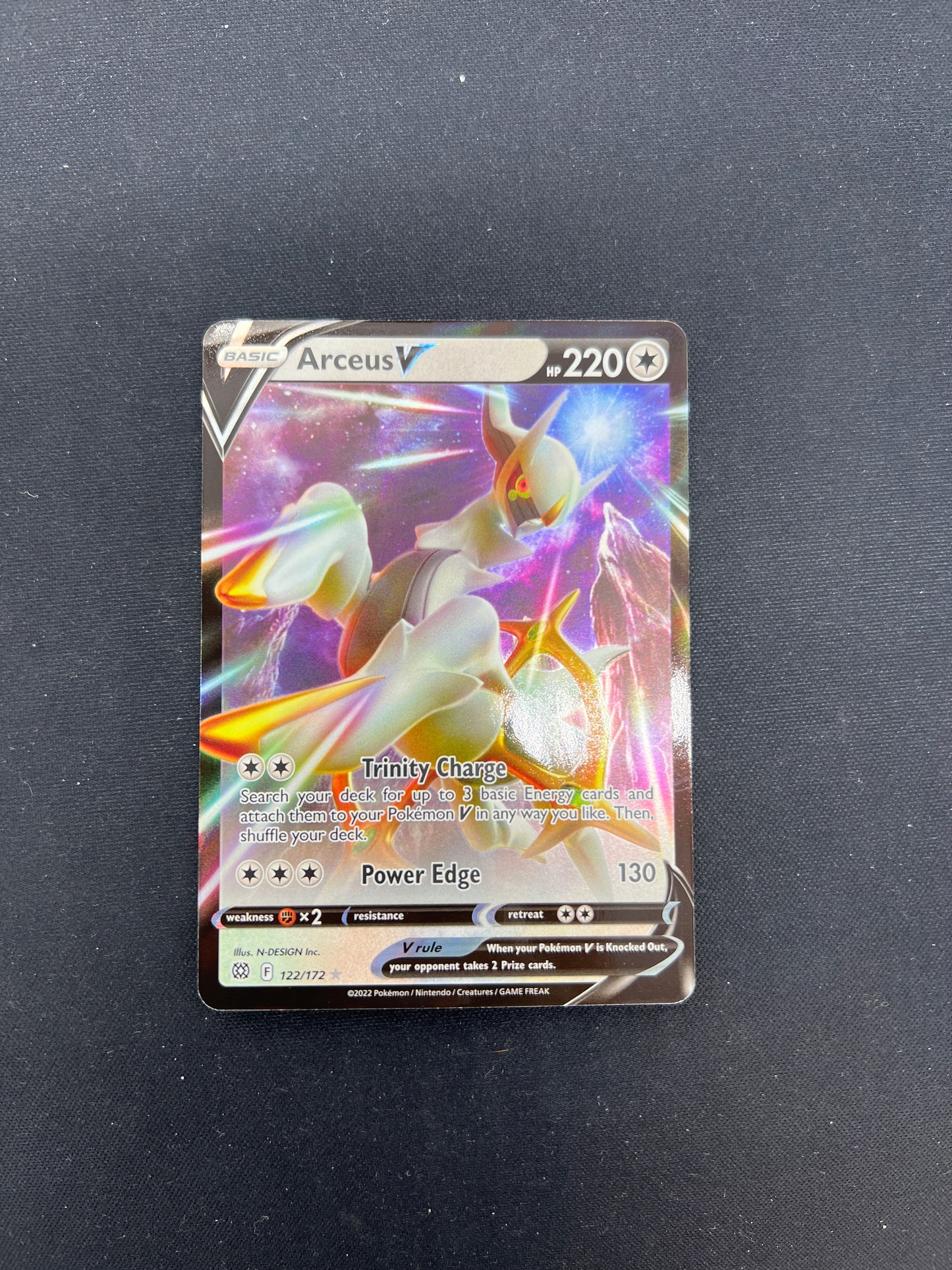 Auction Lot 53: Pokemon Cards Arceus V Full Art Brilliant Stars Condition Vary