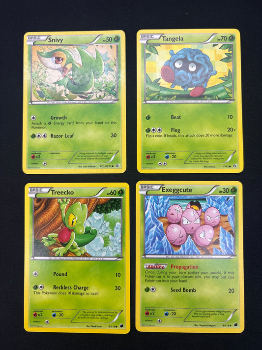 Auction Lot 366: Pokemon Cards Lot of 4 Assorted BW Era Grass Type Conditions Vary