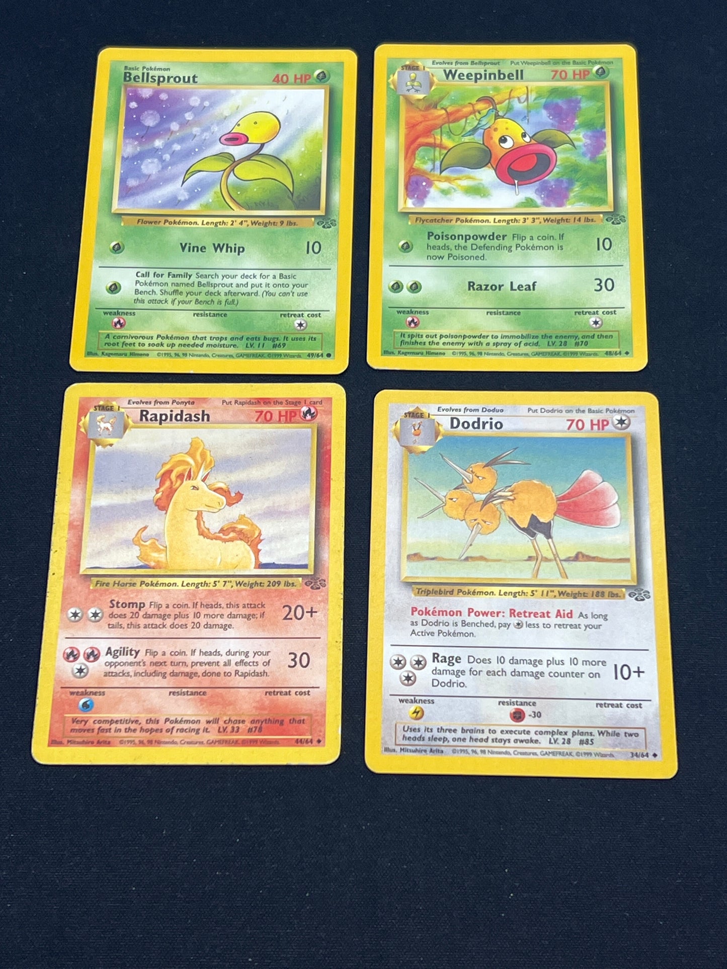 Auction Lot 313: Pokemon Cards Assorted Lot 4 Jungle Common Uncommons Conditions Vary