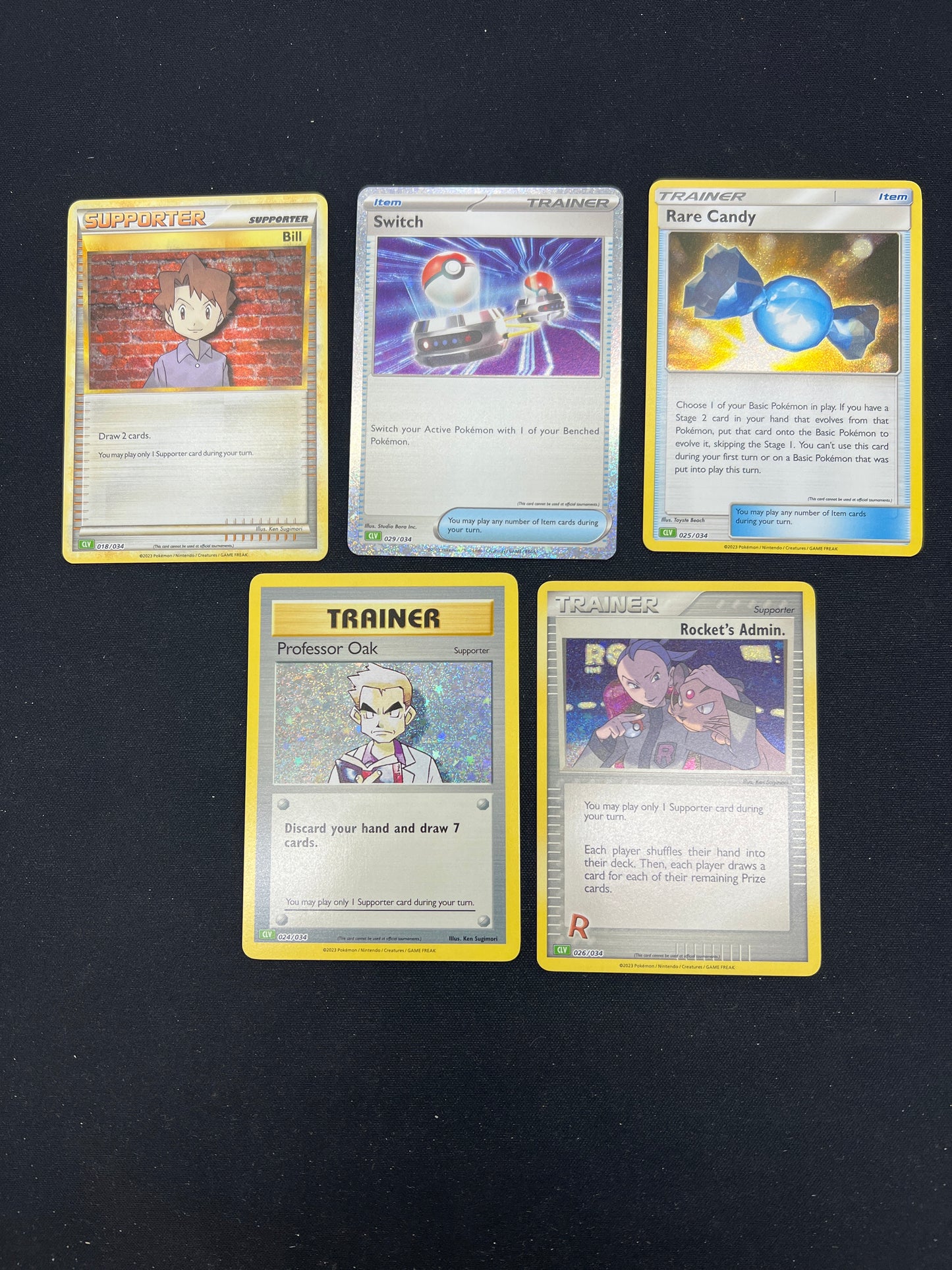 Auction Lot 354: Pokemon Cards Lot of 5 Assorted Trainer Classic Collection Conditions Vary