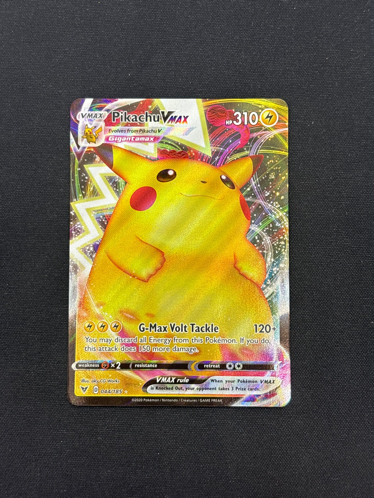 Auction Lot 20: Pokemon Pikachu VMAX Full Art Card Conditions Vary