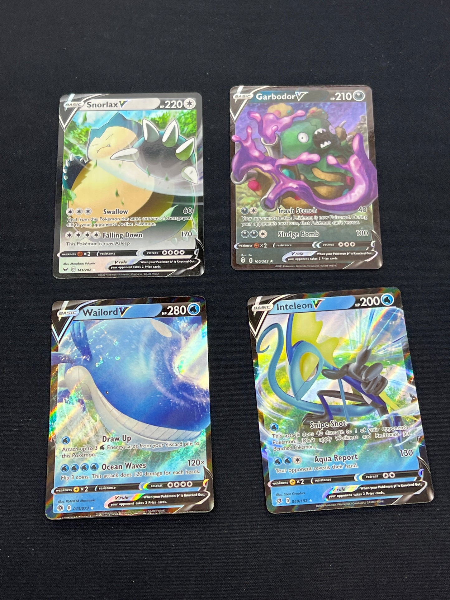 Auction Lot 257: Pokemon Cards Assorted Lot of SWSH Full Art V Conditions Vary
