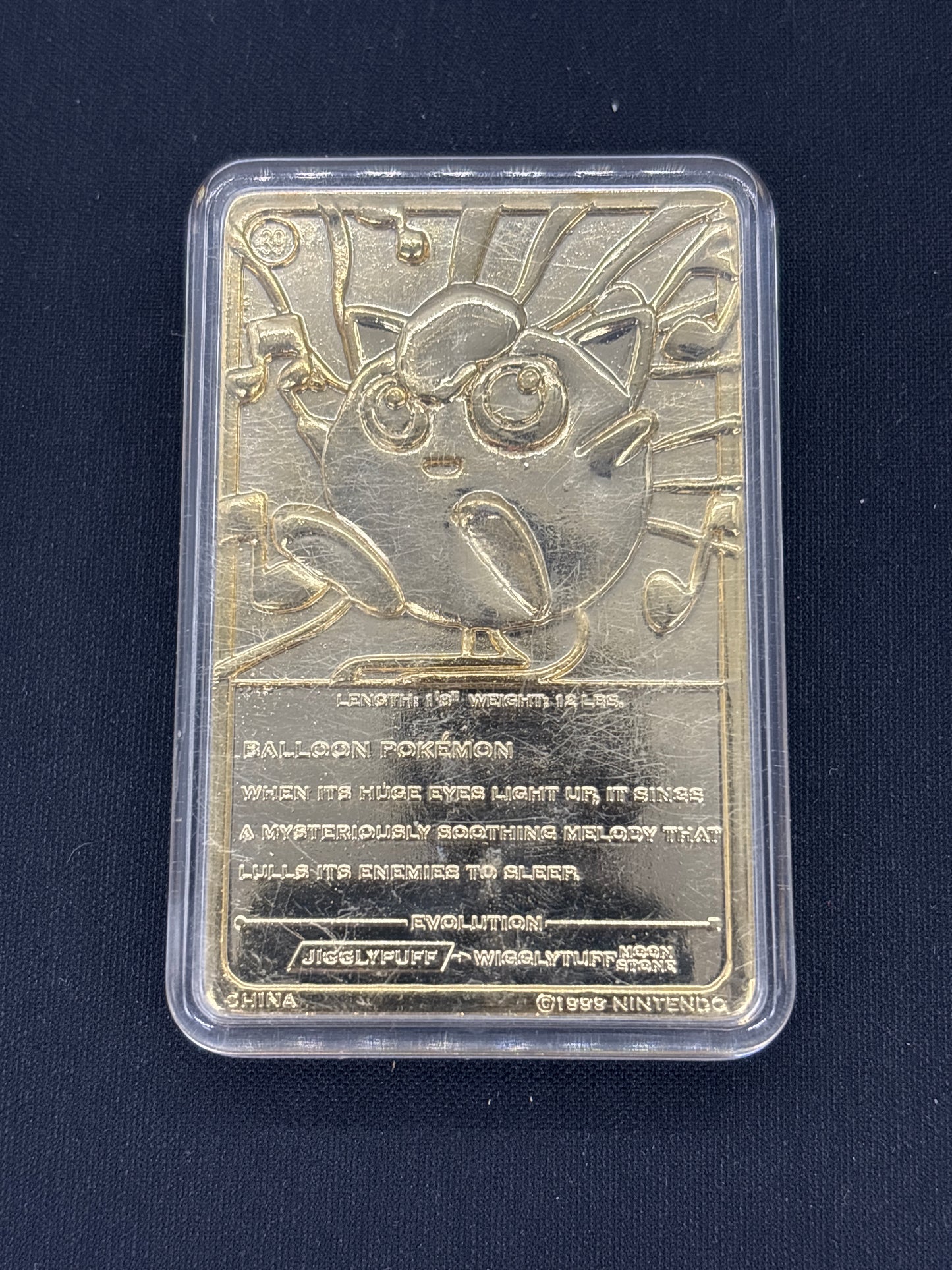 Auction Lot 62: Pokemon Gold Plated Jigglypuff