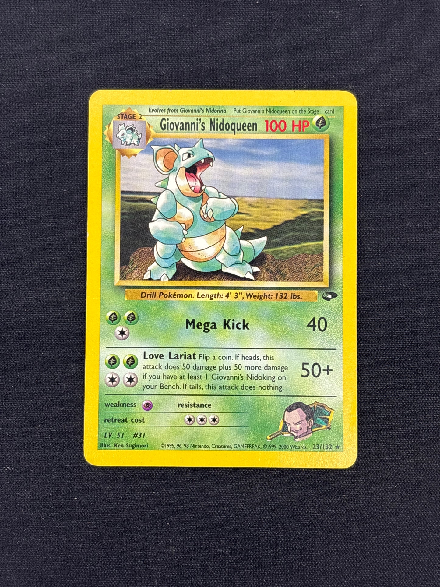Auction Lot 129: Pokemon Card Giovanni's Nidoqueen Gym Challenge Conditions Vary