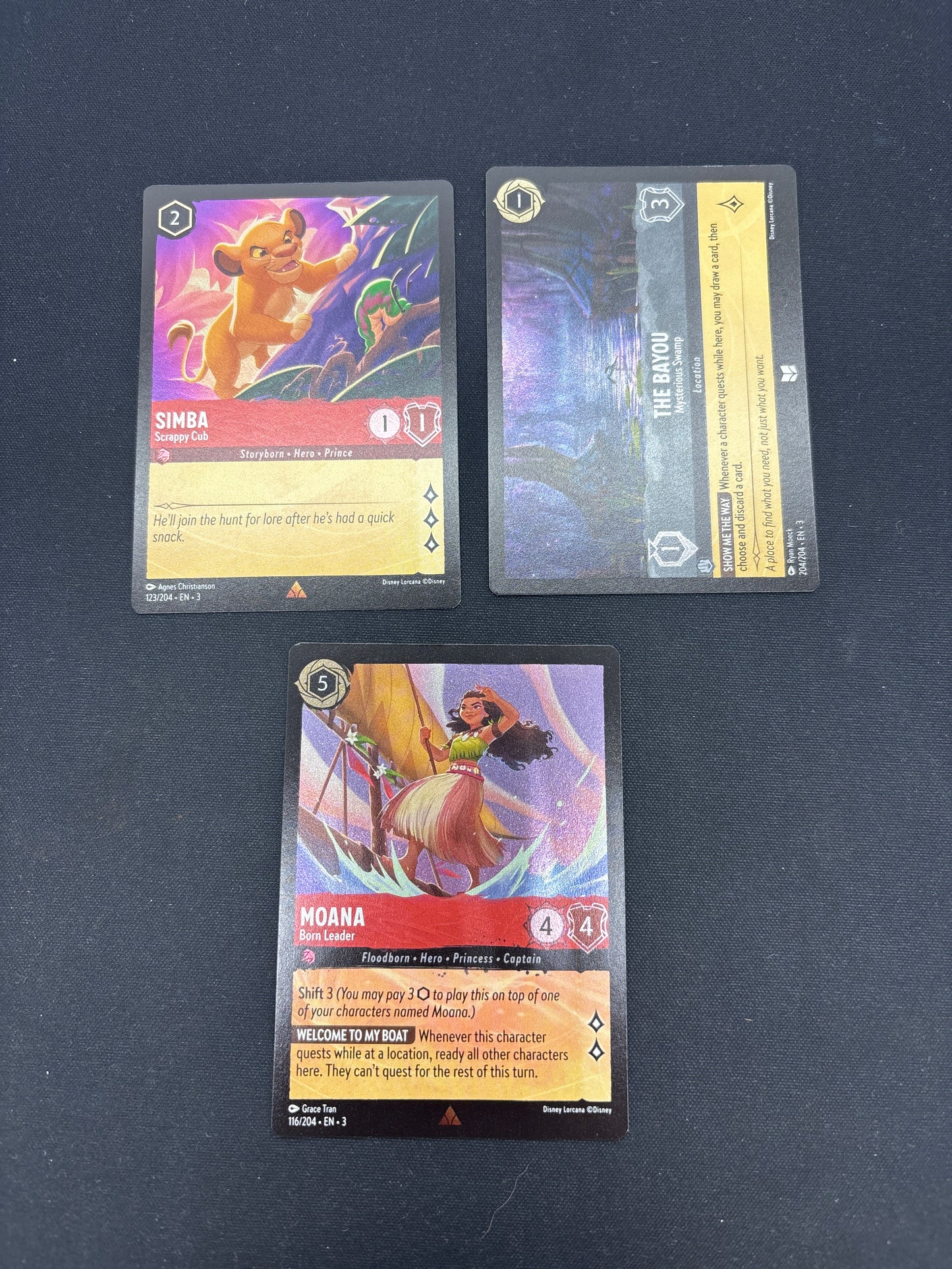 Auction Lot 281: Lorcana TCG Lot of 3 Holos Conditions Vary