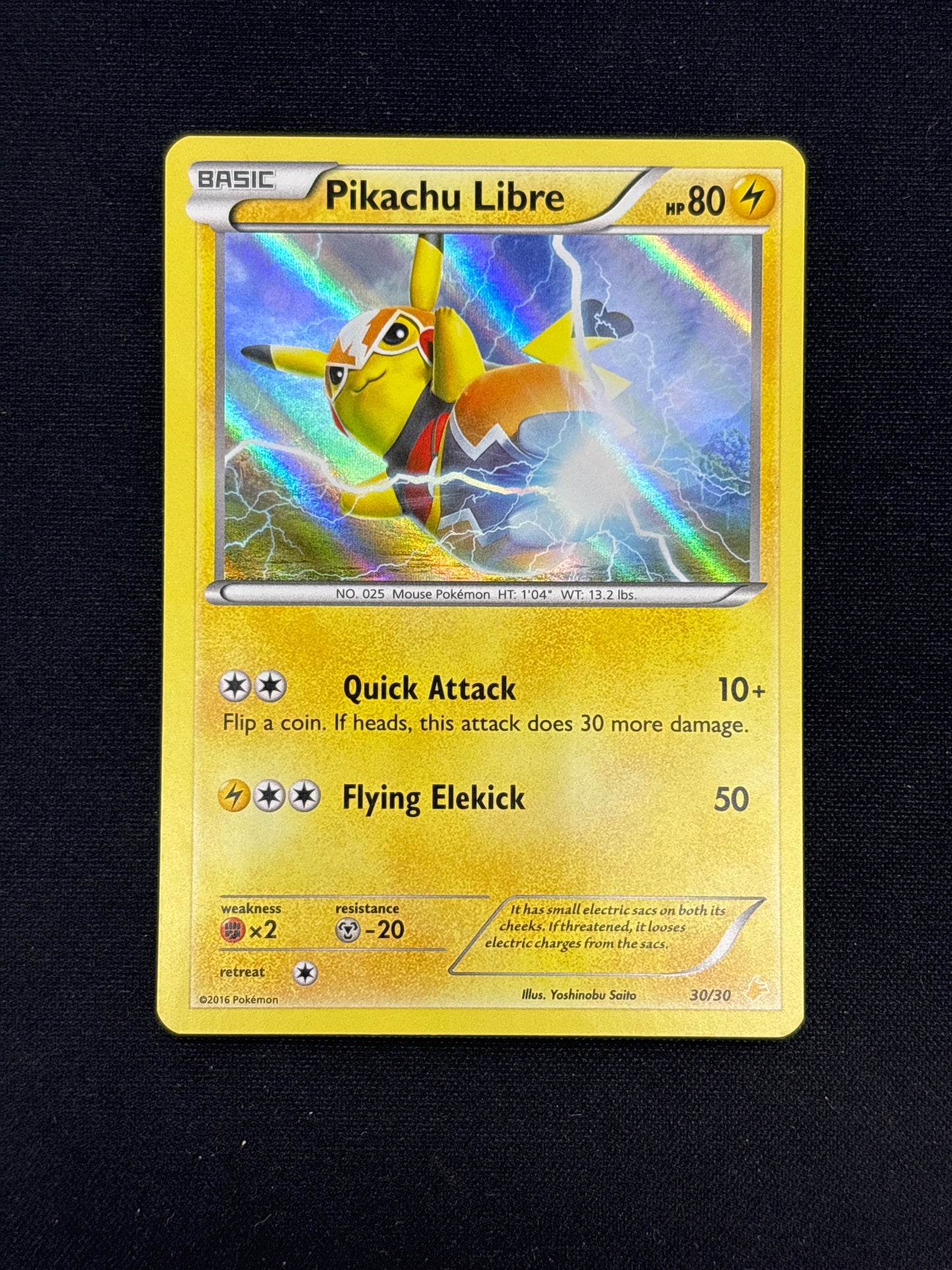 Auction Lot 55: Pokemon Card Pikachu Libre Holo Conditions Vary