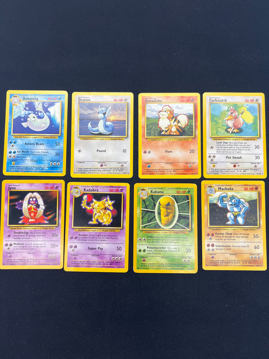 Auction Lot 313: Pokemon Cards Lot of 8 Assorted Base Set Conditions Vary