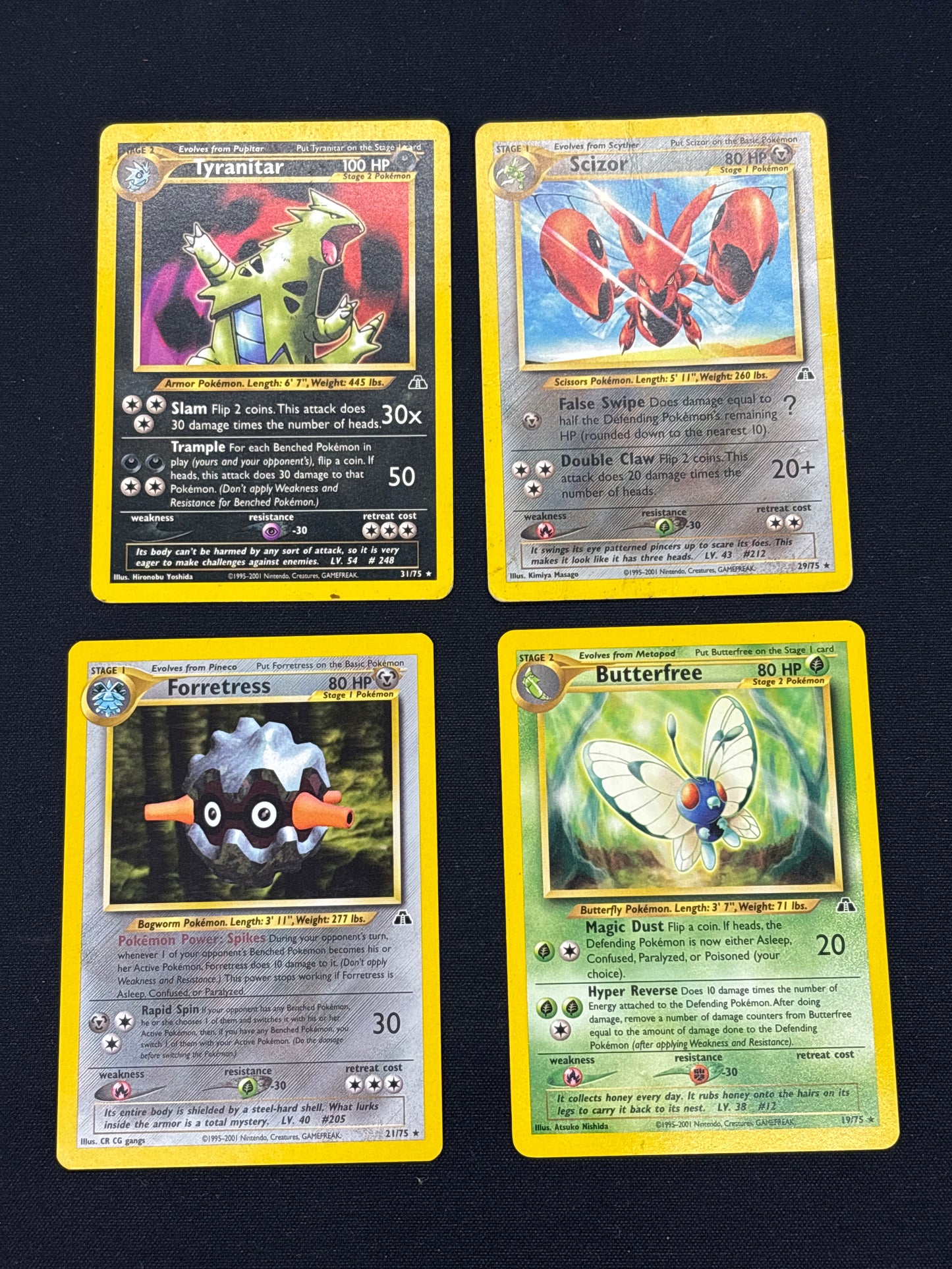 Auction Lot 36: Pokemon Neo Revelation Non Holo Rare Card Lot Conditions Vary