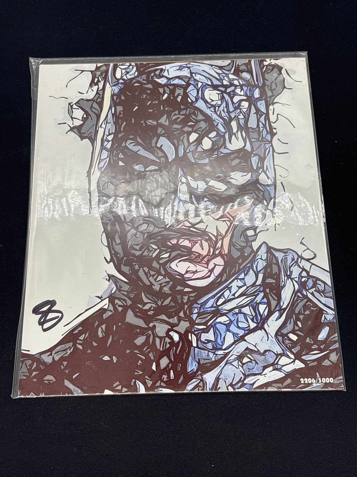 Auction Lot 78: Batman Limited Edition BAM! Fan Art Print 2200/3000 Signed w/ COA