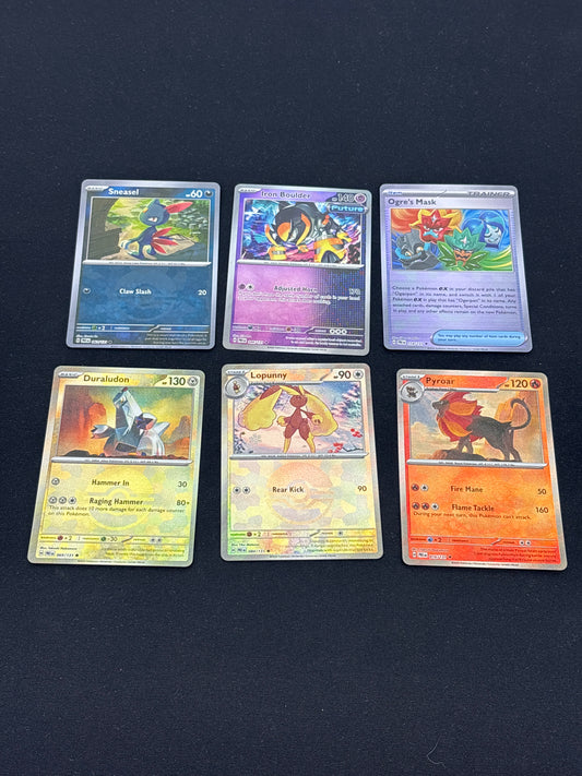 Auction Lot 342: Pokemon Cards Assorted Lot of 6 Prismatic Evolutions Pokeball Holos Conditions Vary