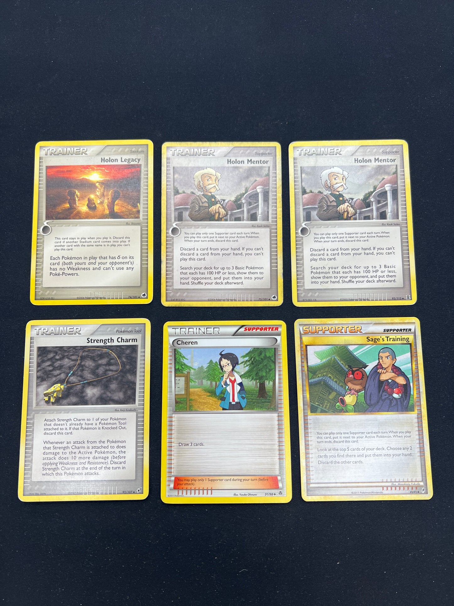 Auction Lot 84: Pokemon Cards Lot of 6 Mid Era Trainers and Supporters Conditions Vary