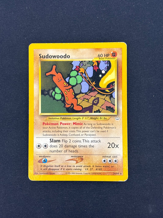 Auction Lot 34: Sudowoodo Pokemon Neo Revelation Card Conditions Vary