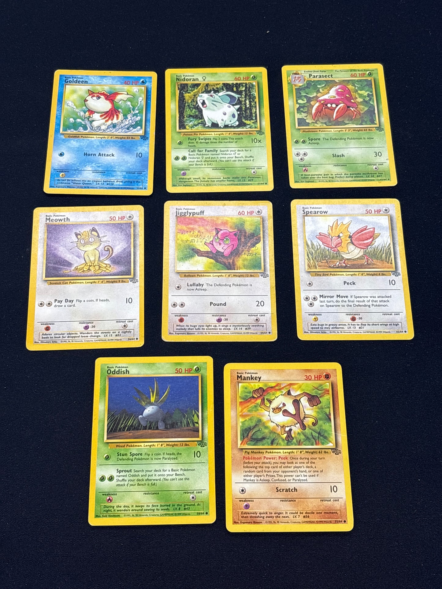 Auction Lot 52: Pokemon 8 Card Lot Jungle Conditions Vary