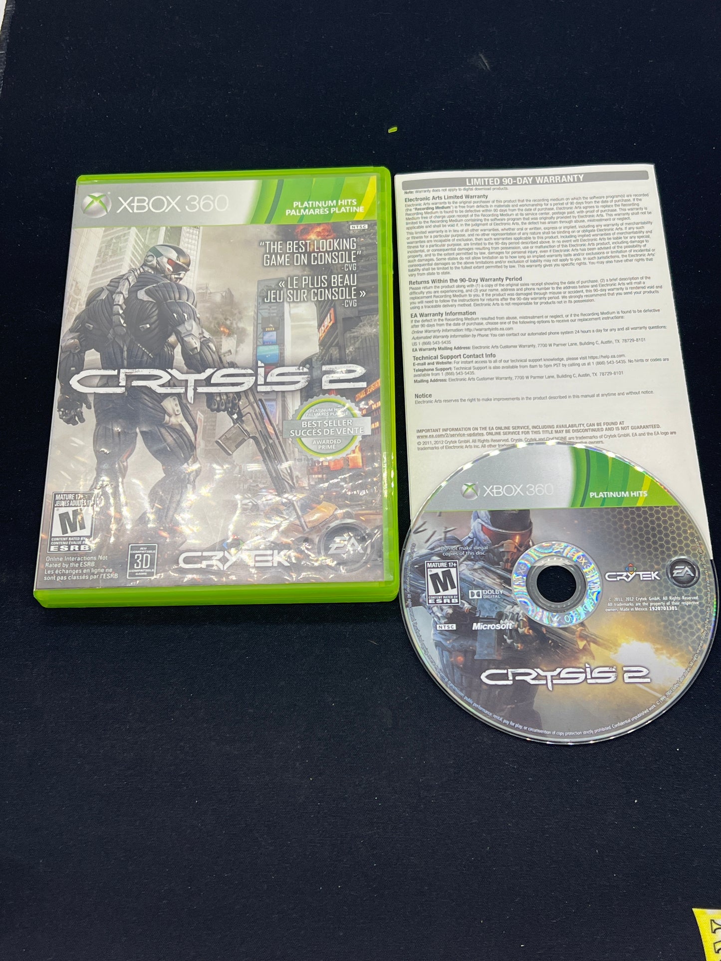 Auction Lot 178: XBOX 360 Crysis 2 CIB