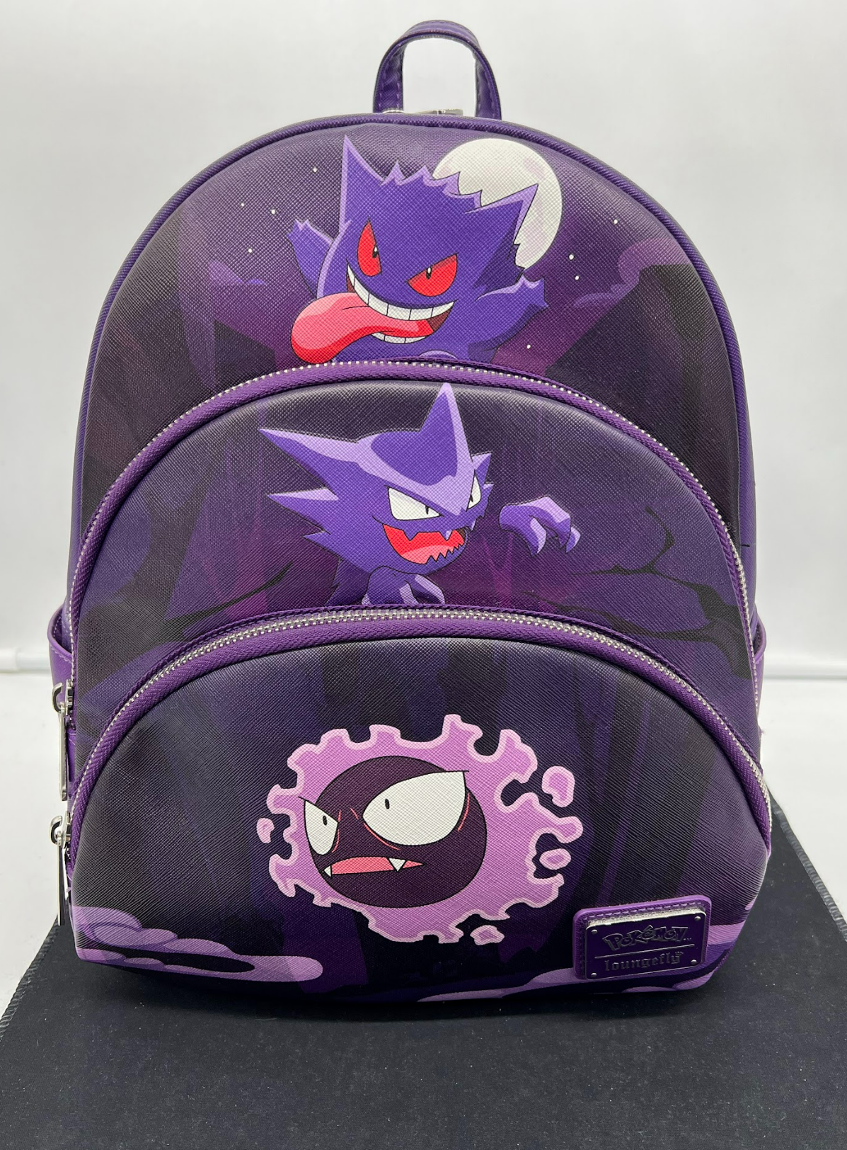 Auction Lot 127: Pokemon Loungefly Gengar Evolution Leather Bag