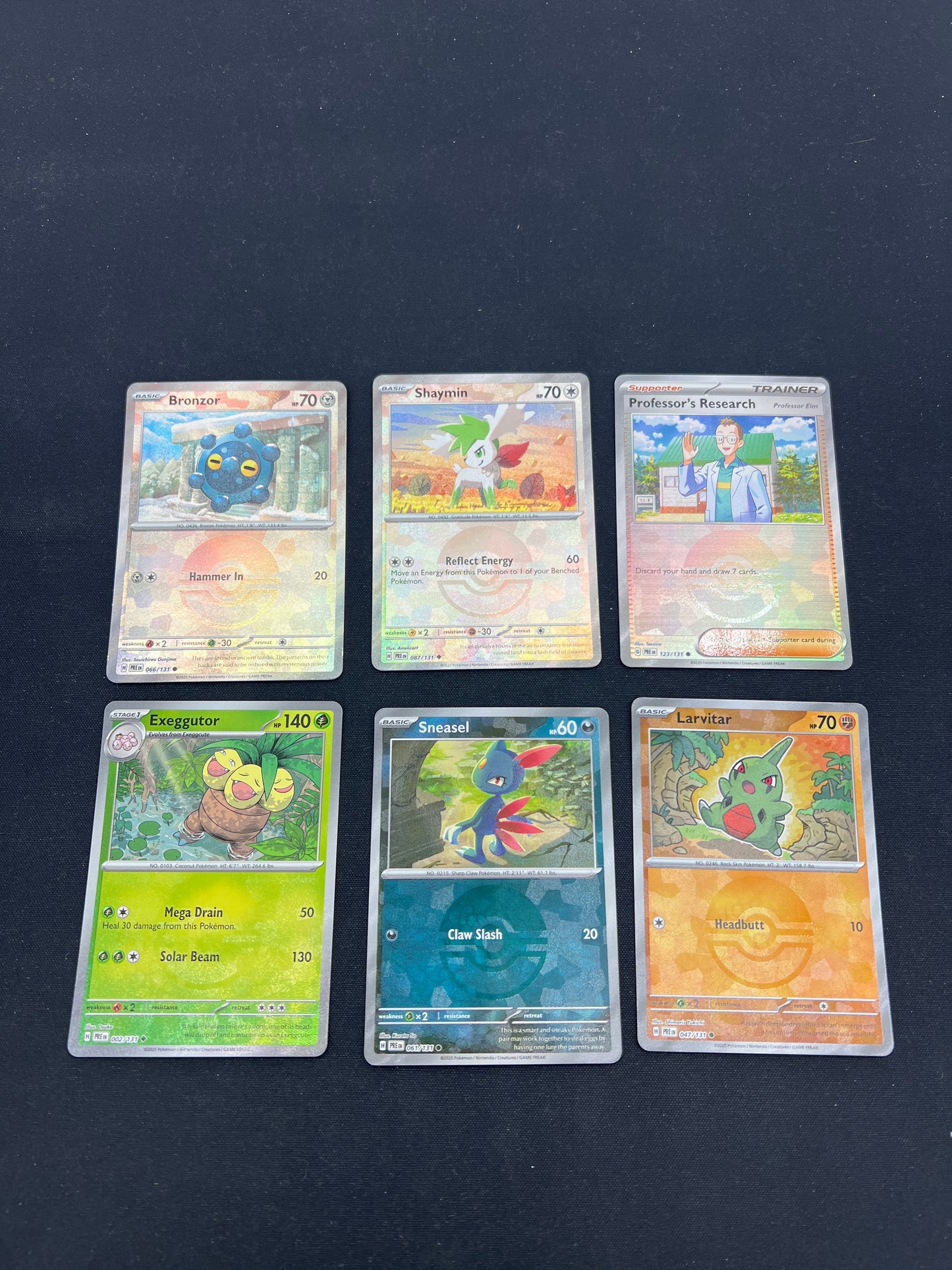 Auction Lot 49: Pokemon Cards Lot of 6 Pokeball Holos Prismatic Evolutions Conditions Vary