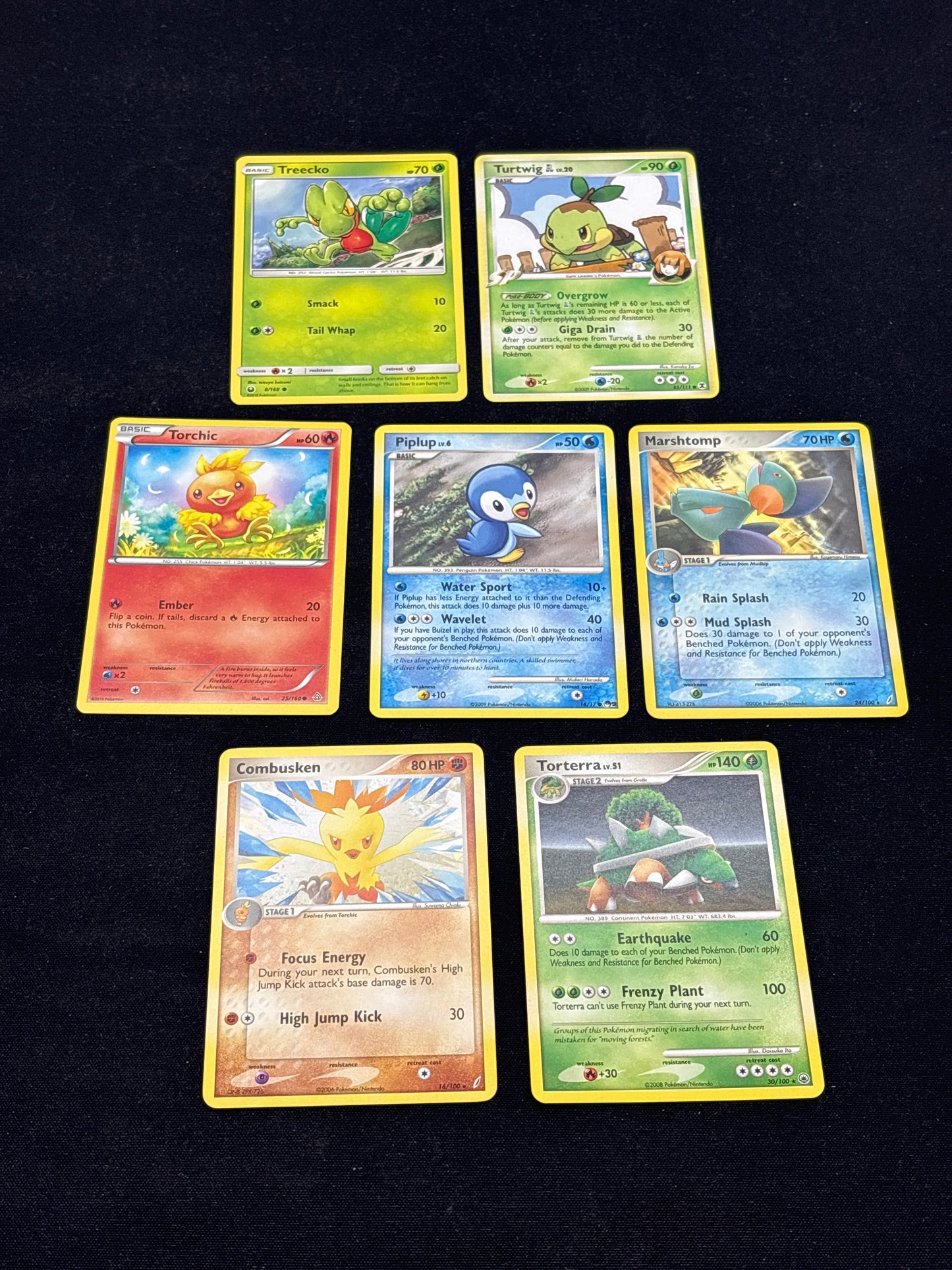 Auction Lot 21: Pokemon Cards Lot of 7 Assorted Starter Commons Uncommons Conditions Vary