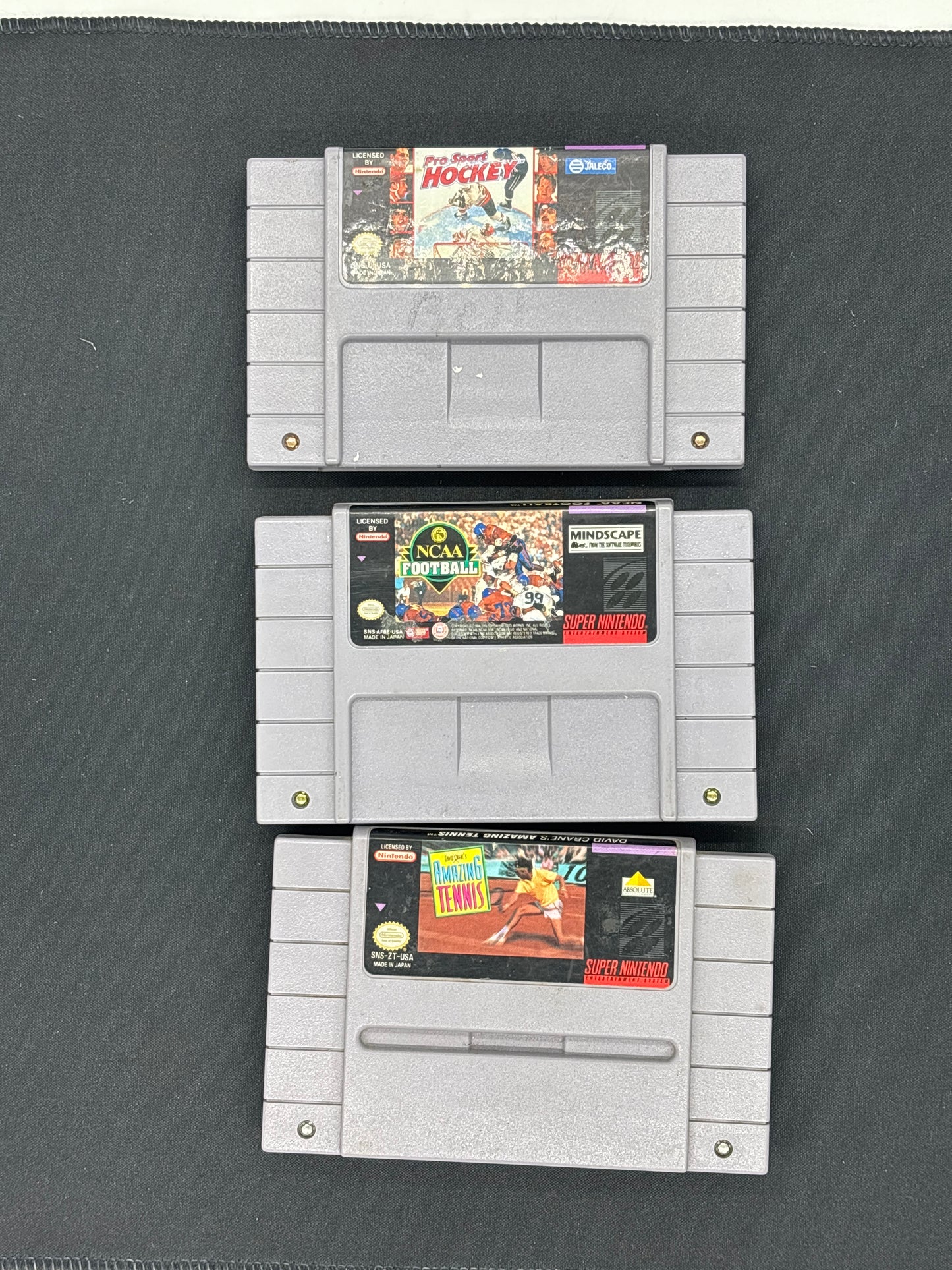 Auction Lot 152: Nintendo SNES Sports Video Game Lot 2 Loose