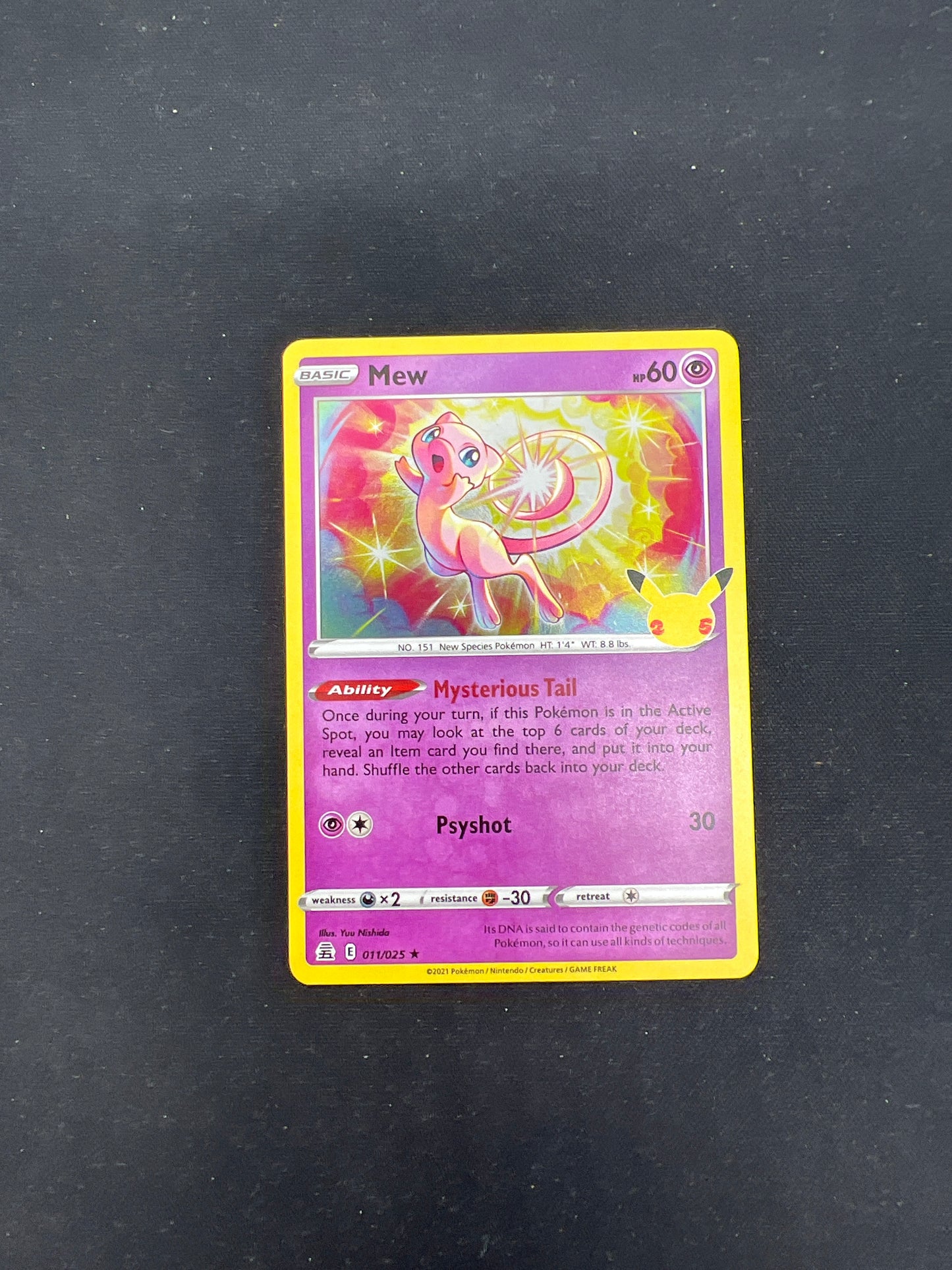 Auction Lot 58: Pokemon Cards Mew Holo Celebrations Condition Vary