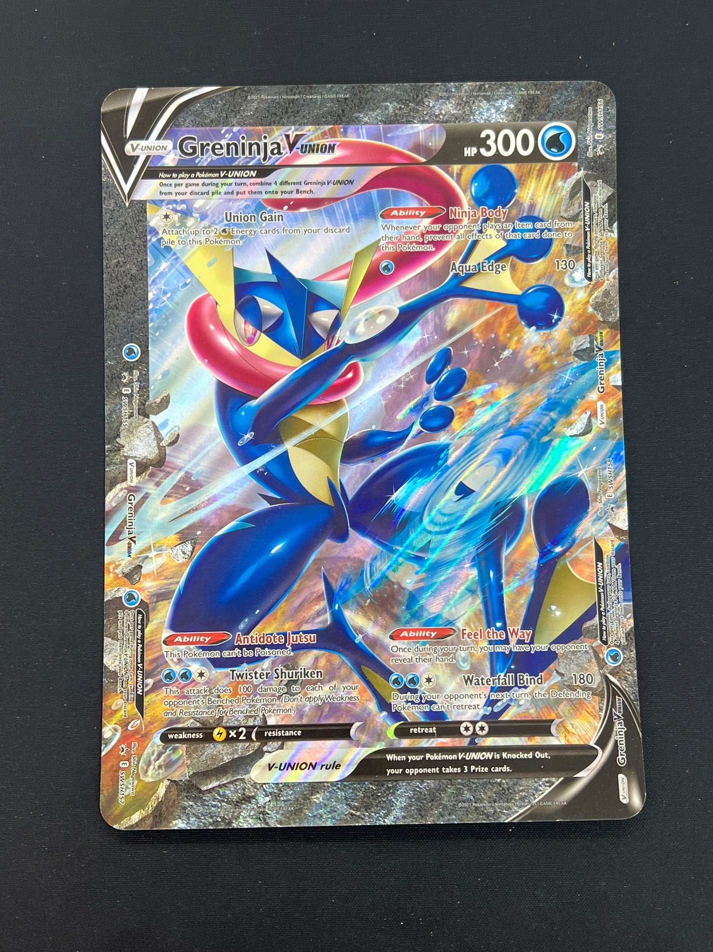 Auction Lot 124: Pokemon Cards Greninja V-Union Jumbo Card Condition Vary