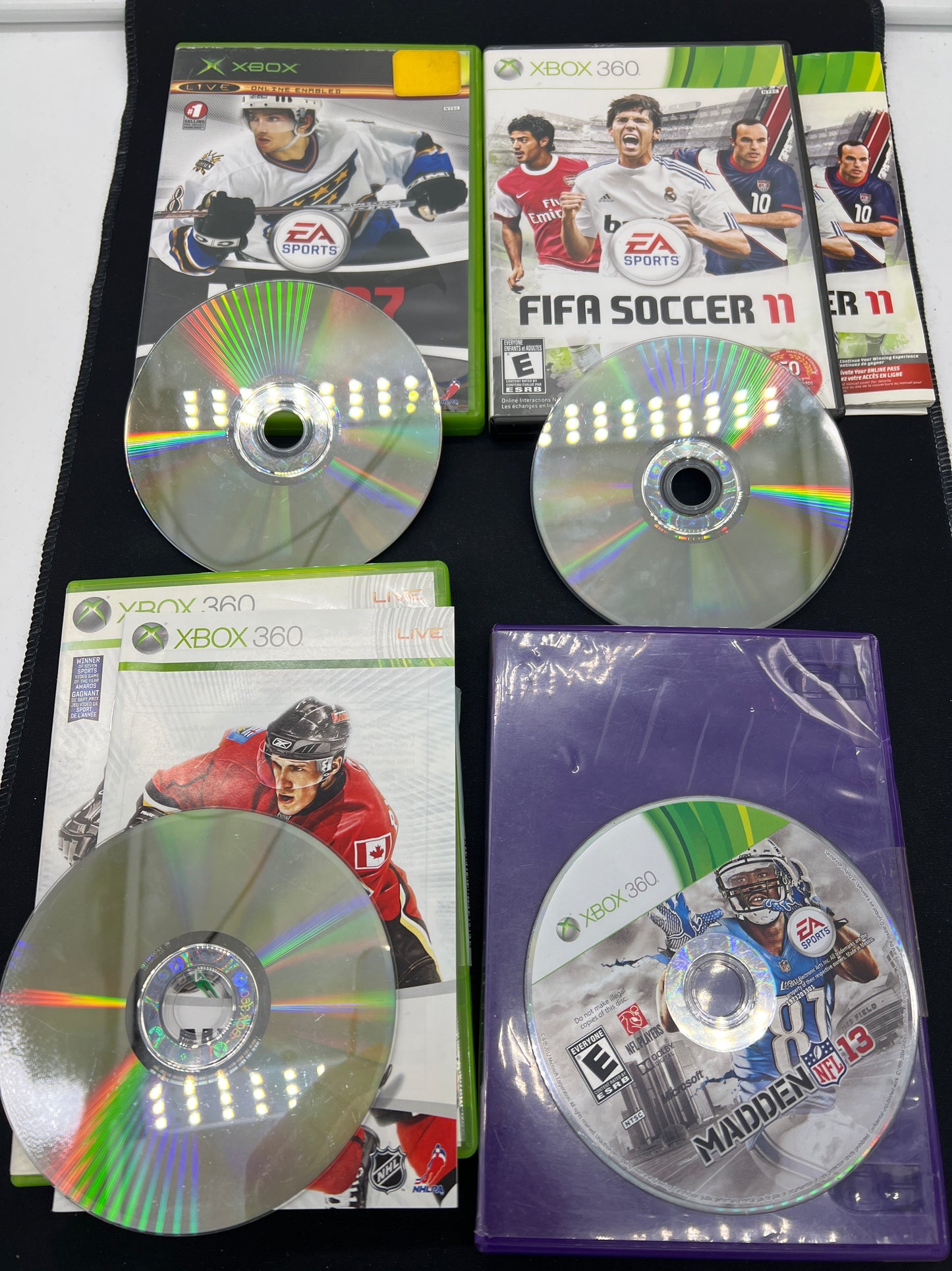 Auction Lot 232: XBOX Lot of 4 NHL FIFA Madden CIB