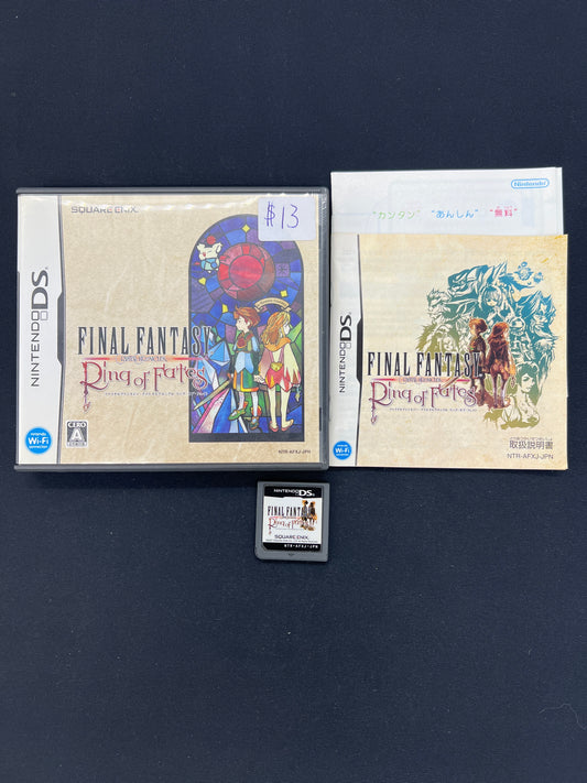 Auction Lot 356: Nintendo DS Final Fantasy Ring of Fates CIB