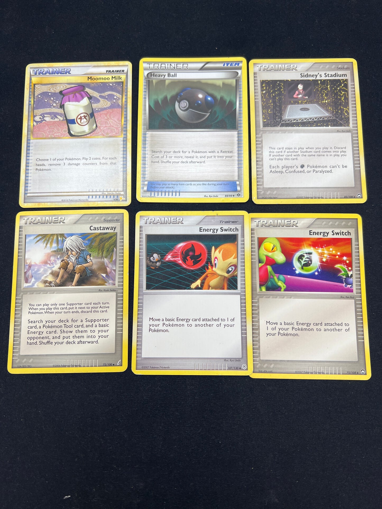 Auction Lot 163: Pokemon Cards Lot of 6 Mid Era Trainers Commons Uncommons Conditions Vary