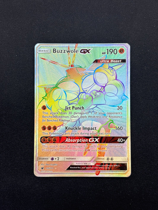 Auction Lot 35: Buzzwole GX Rainbow Rare Card Conditions Vary