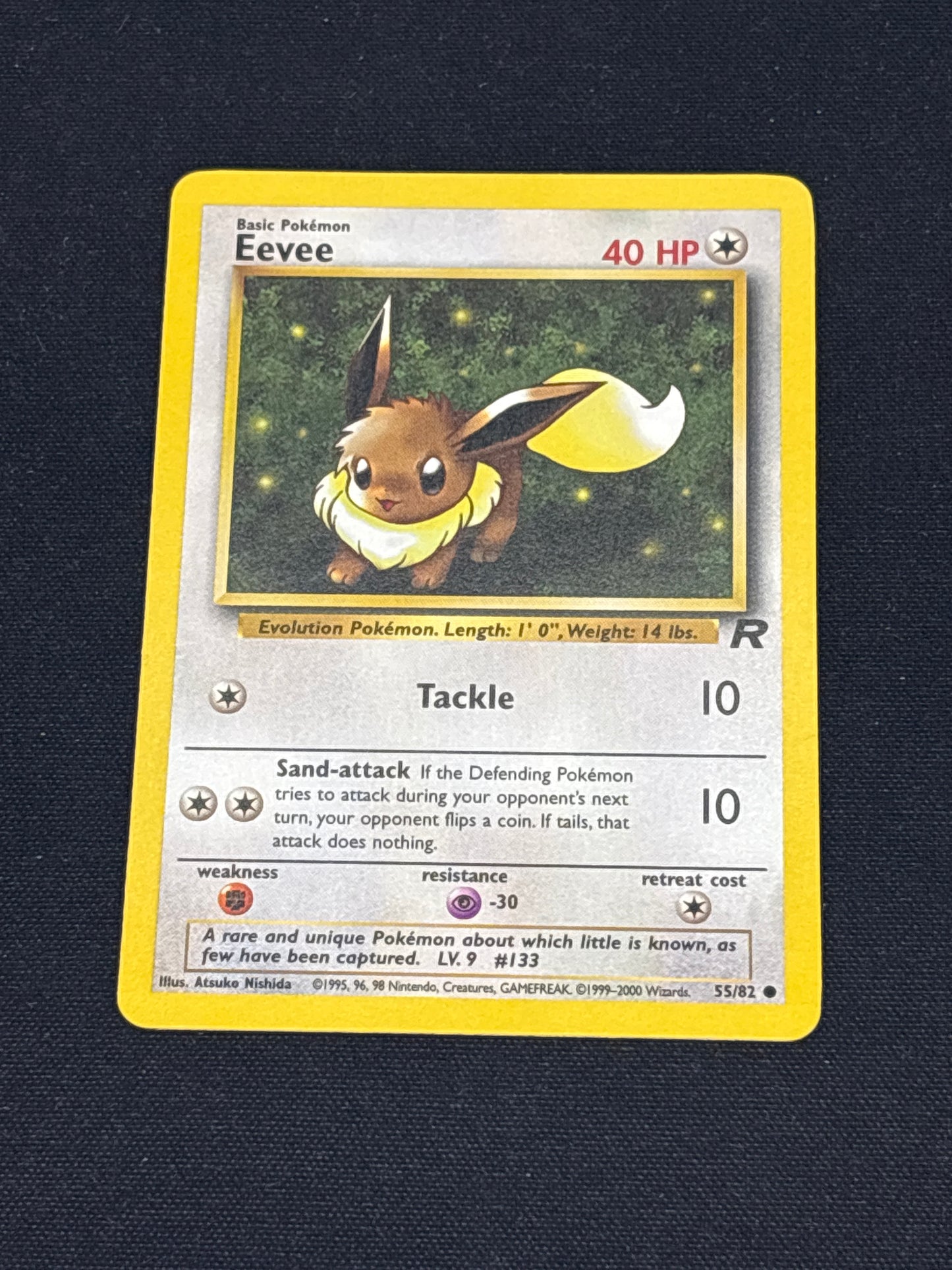 Auction Lot 245: Pokemon Cards Eevee Common Team Rocket Condition Vary