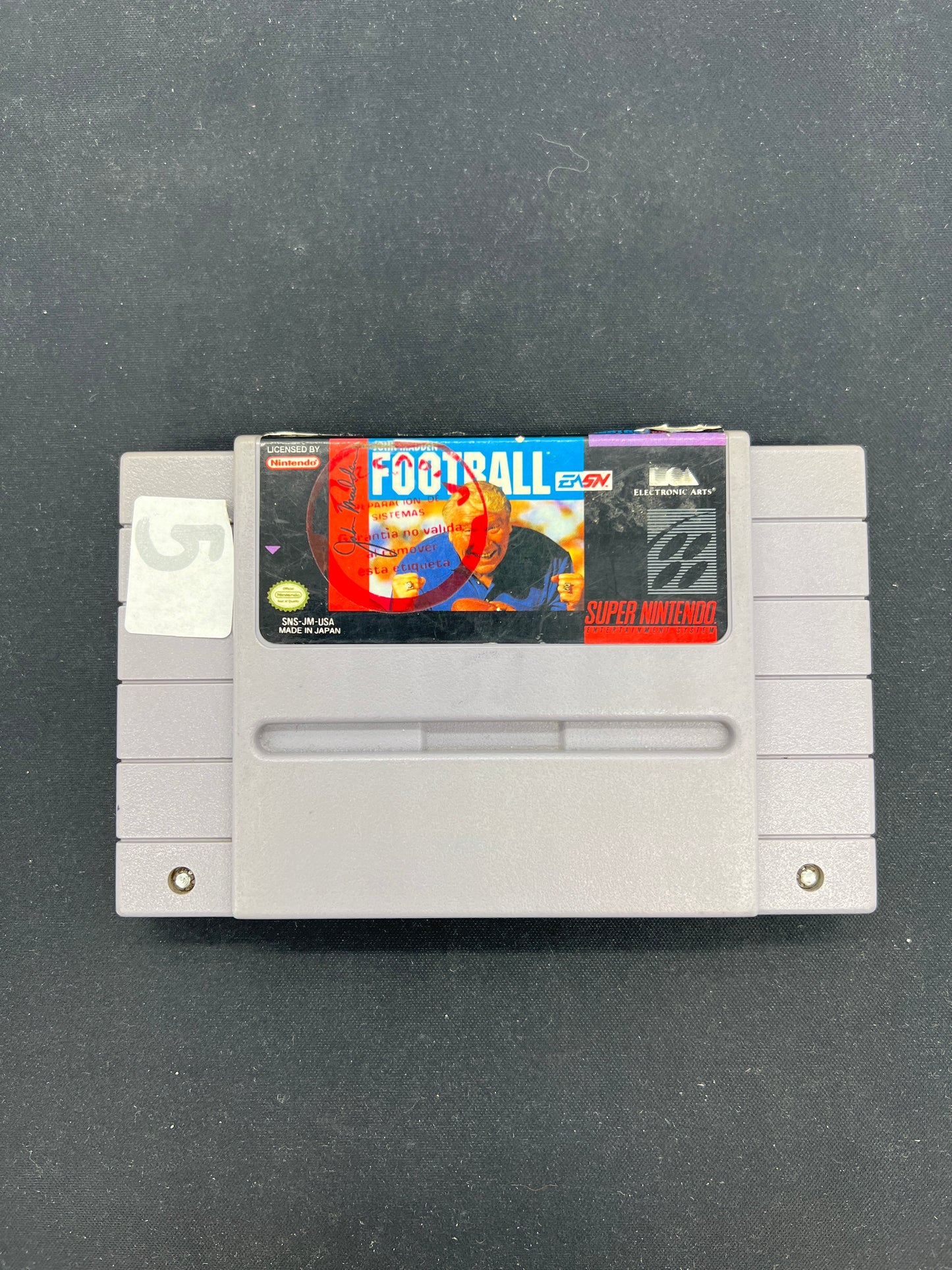 Auction Lot 42: SNES Video Game John Madden Football