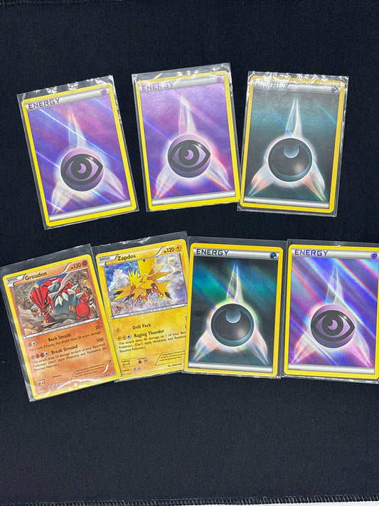 Auction Lot 34: Pokemon Energy Reverse Holo and Cracked Ice Holo Rare Cards Conditions Vary