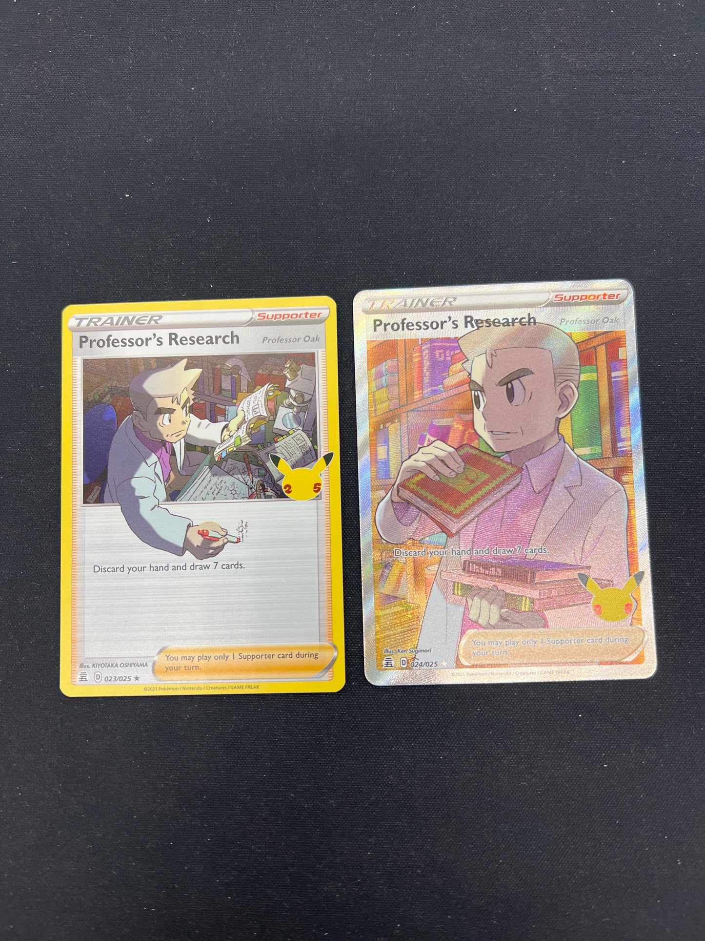 Auction Lot 192: Pokemon Cards Lot of 2 Professor Research Trainer SWSH Celebrations Conditions Vary