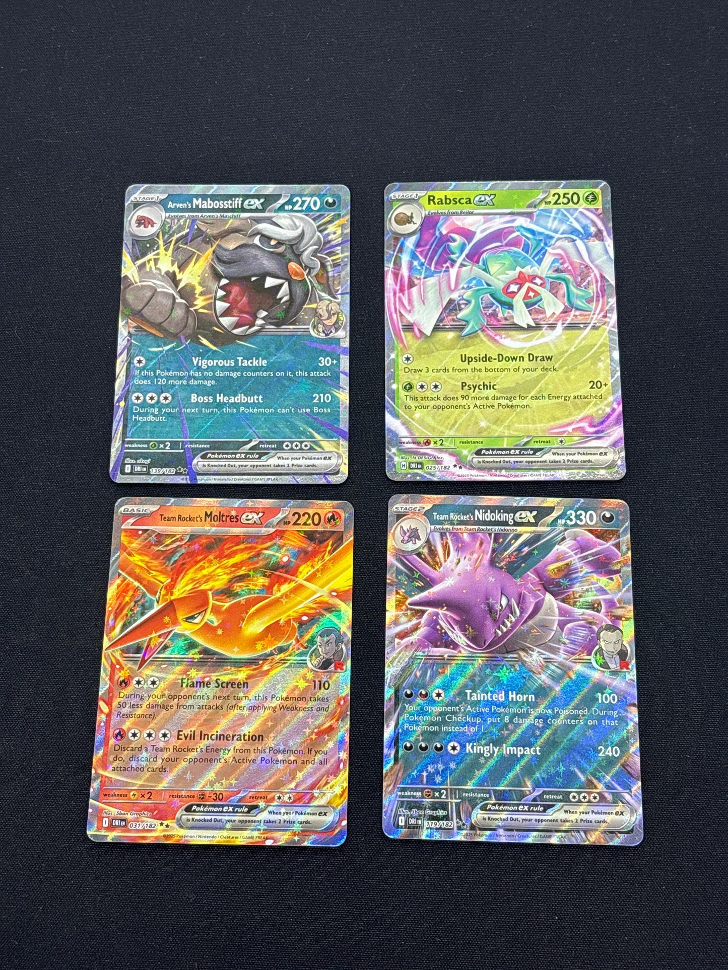 Auction Lot 138: Pokemon Cards Assorted Lot of 4 EX Double Rares Destined Rivals Conditions Vayr