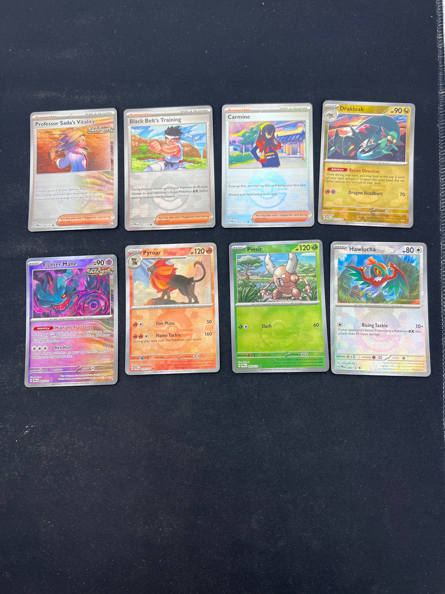 Auction Lot 171: Pokemon Cards Lot of 8 Assorted Pokeball Pattern Prismatic Evolutions Lot 5 Conditions Vary