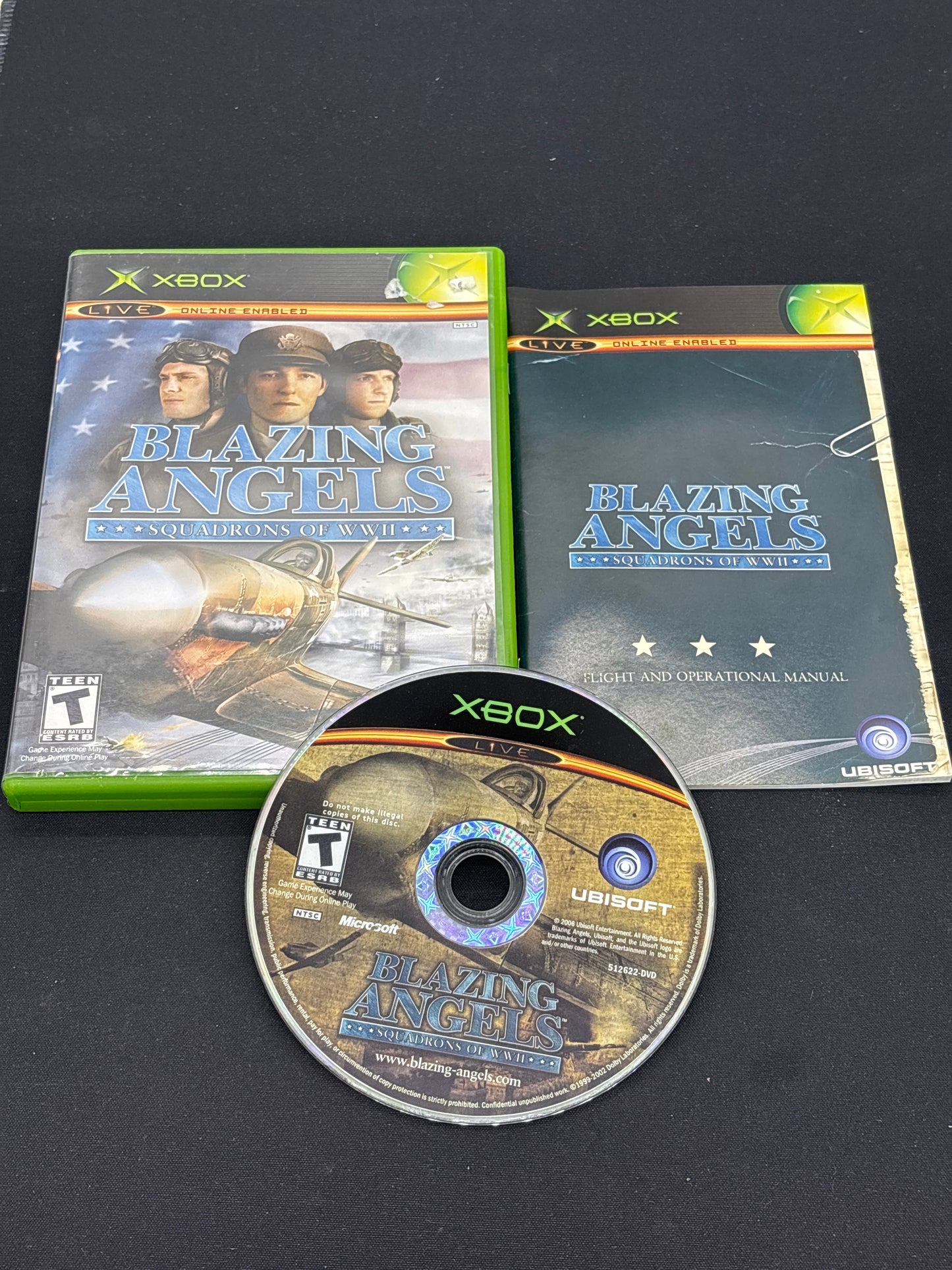 Auction Lot 192: XBOX Video Game Blazing Angels Squadrons of WWII CIB