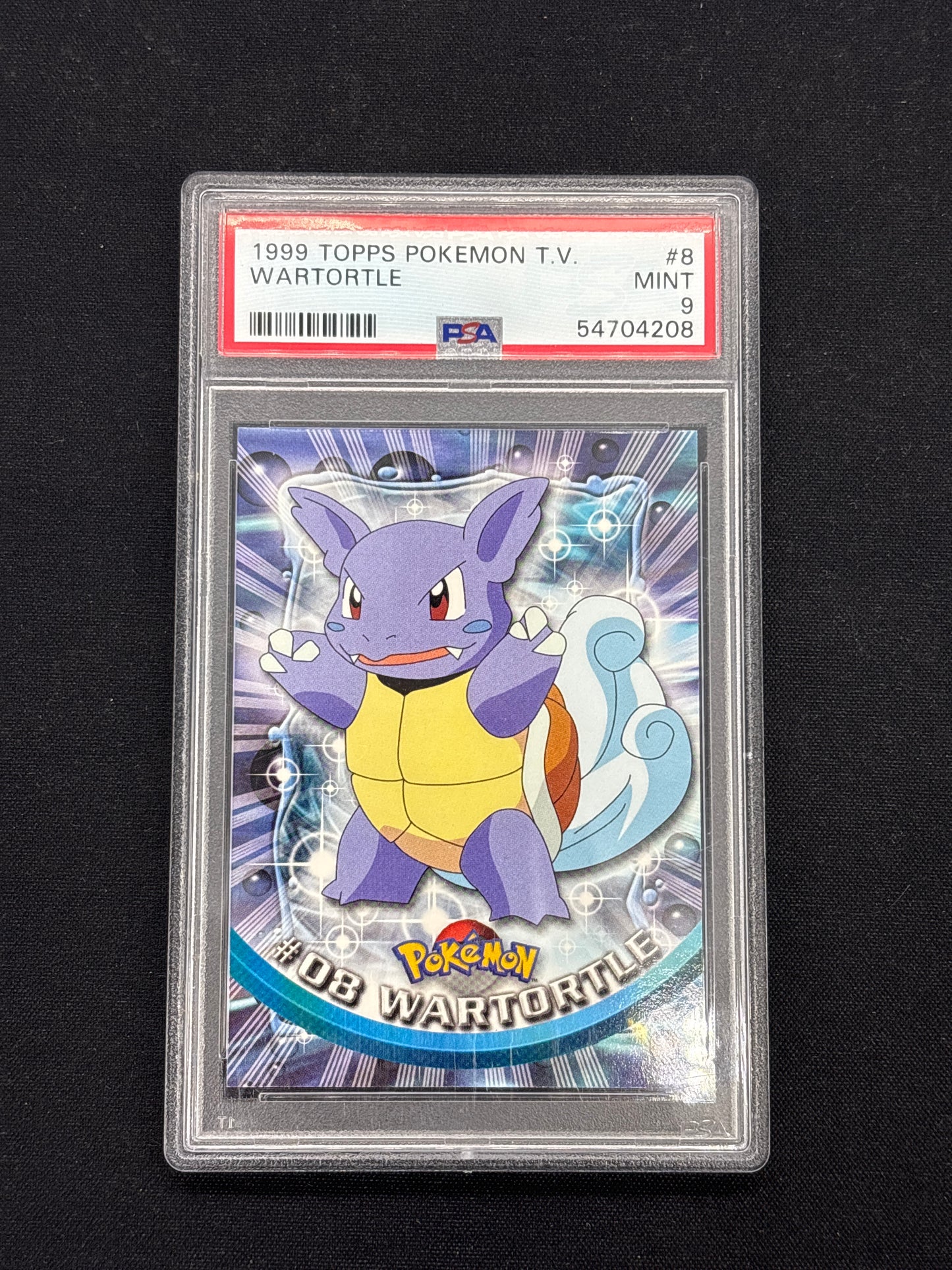 Auction Lot 19: PSA 9 Wartortle Topps TV Card