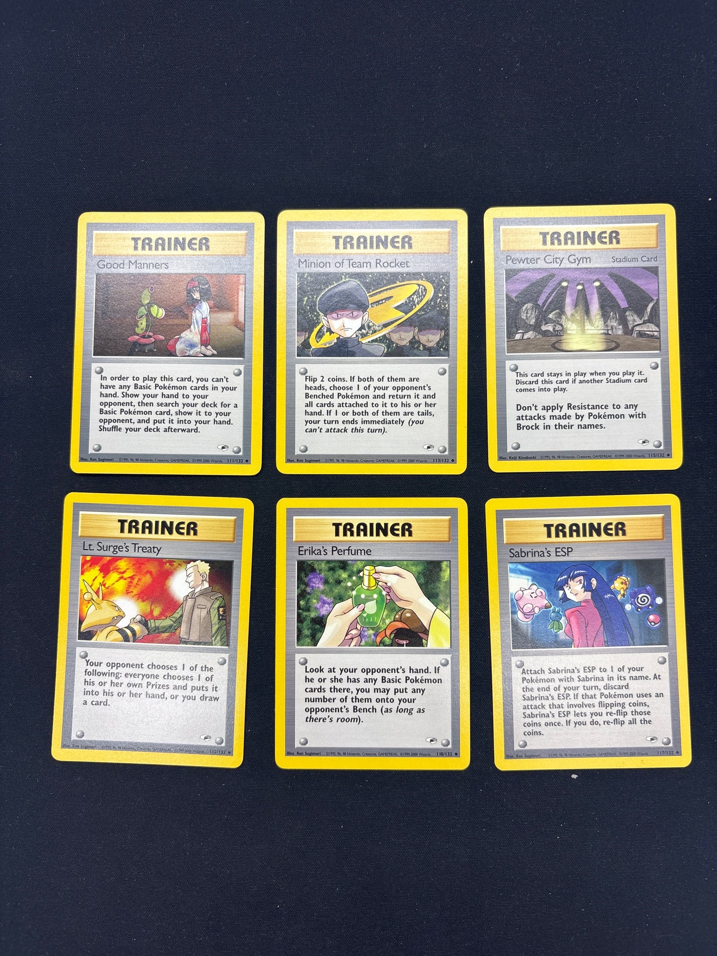 Auction Lot 213: Pokemon Cards Lot of 6 Trainer Gym Heroes Conditions Vary