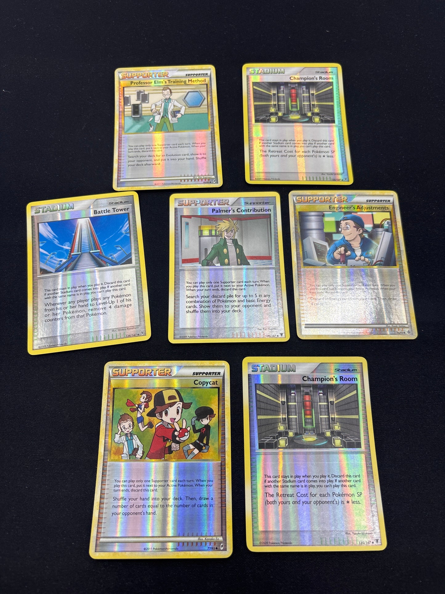 Auction Lot 117: Pokemon Cards Mid Era Trainers Assorted Lot of 7 Reverse Holos Conditions Vary