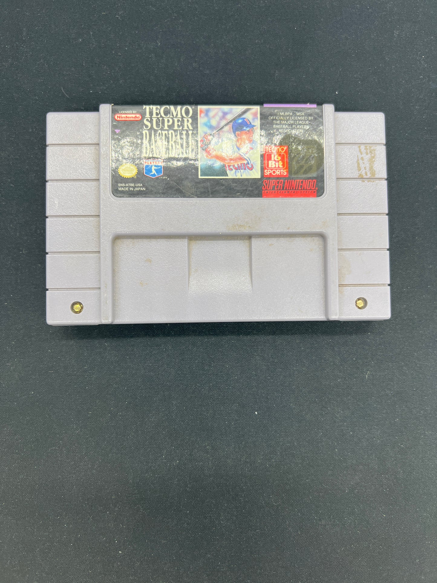Auction Lot 218: SNES Video Game Super Tecmo Baseball Loose